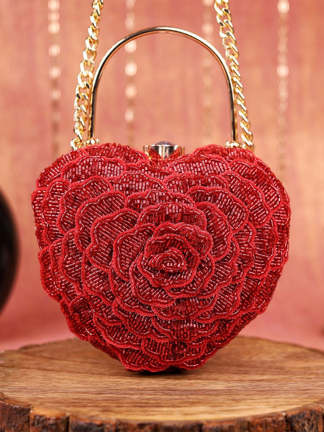 

sugarcrush Embellished Box Clutch, Red