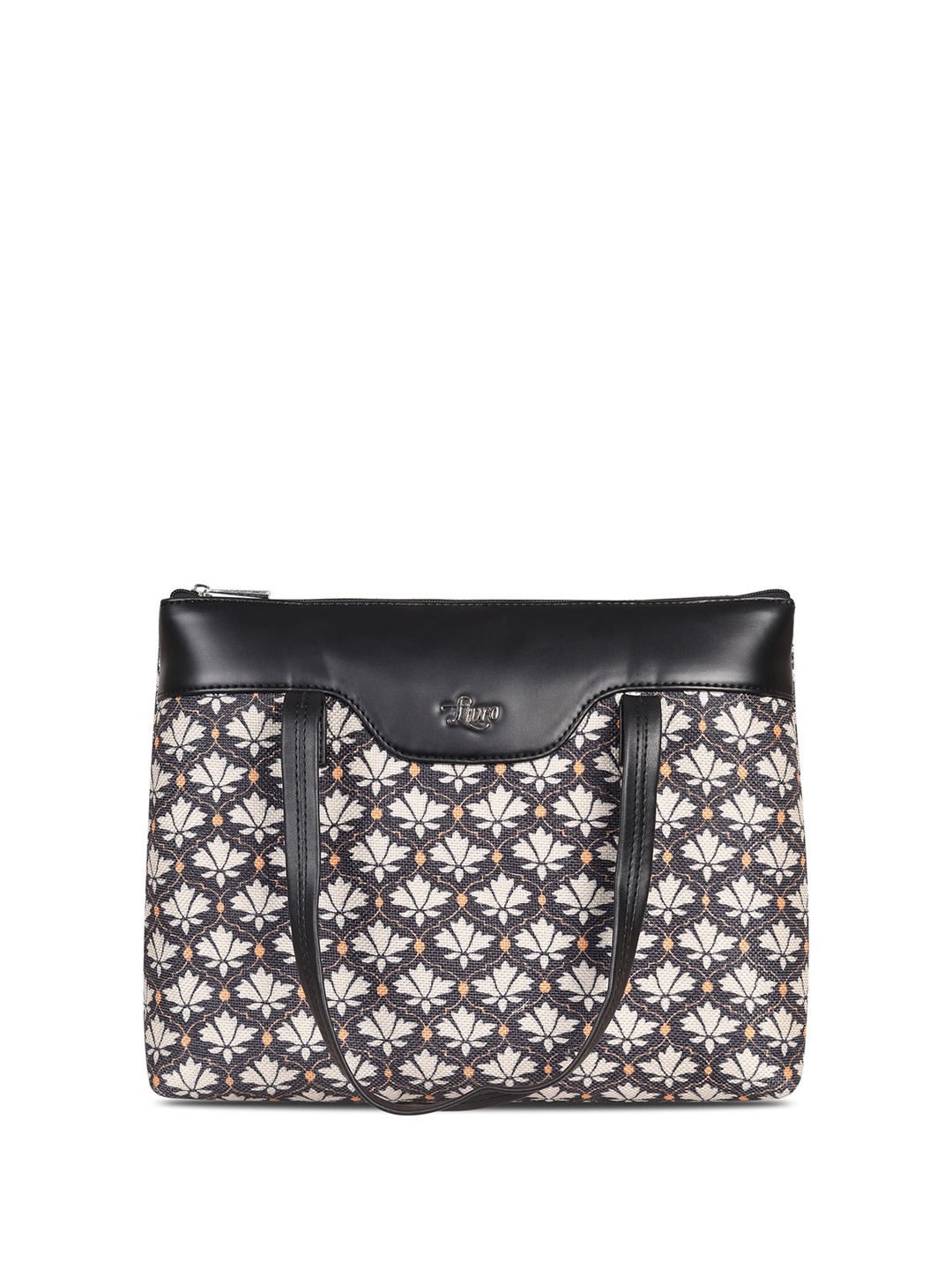 

LIVRO Floral Bowling Tote Bag, Black