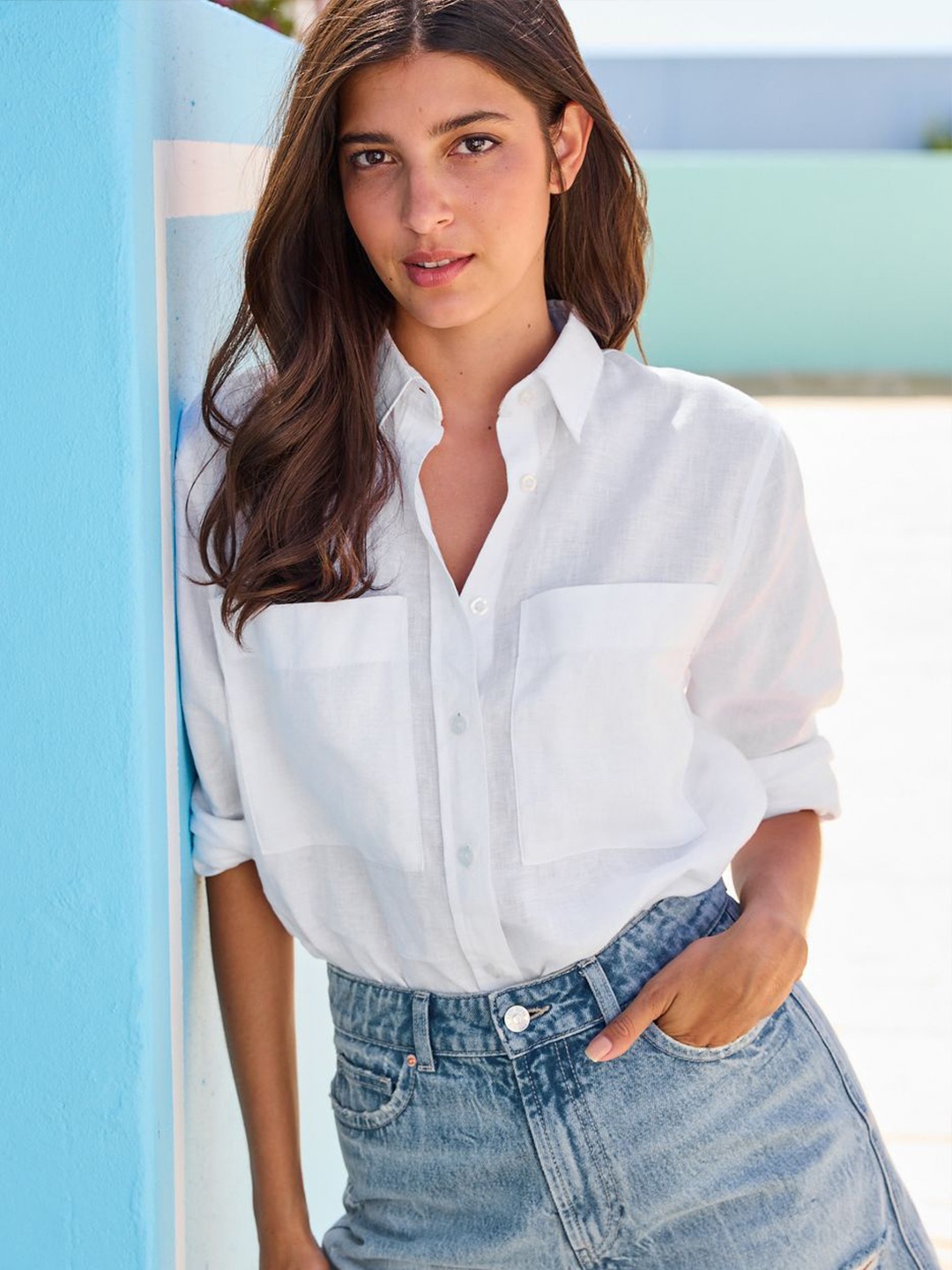 

WHY SO FAB Women Classic Opaque Casual Shirt, White