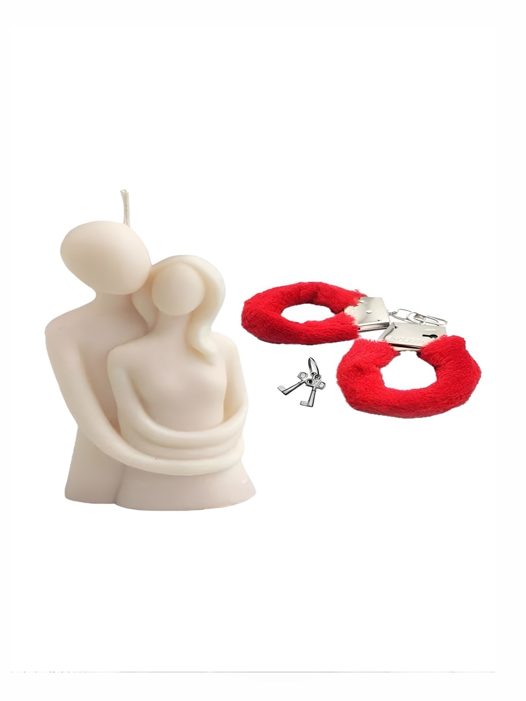 

PROKART White & Silver-Toned 2 pieces Pillar Candle