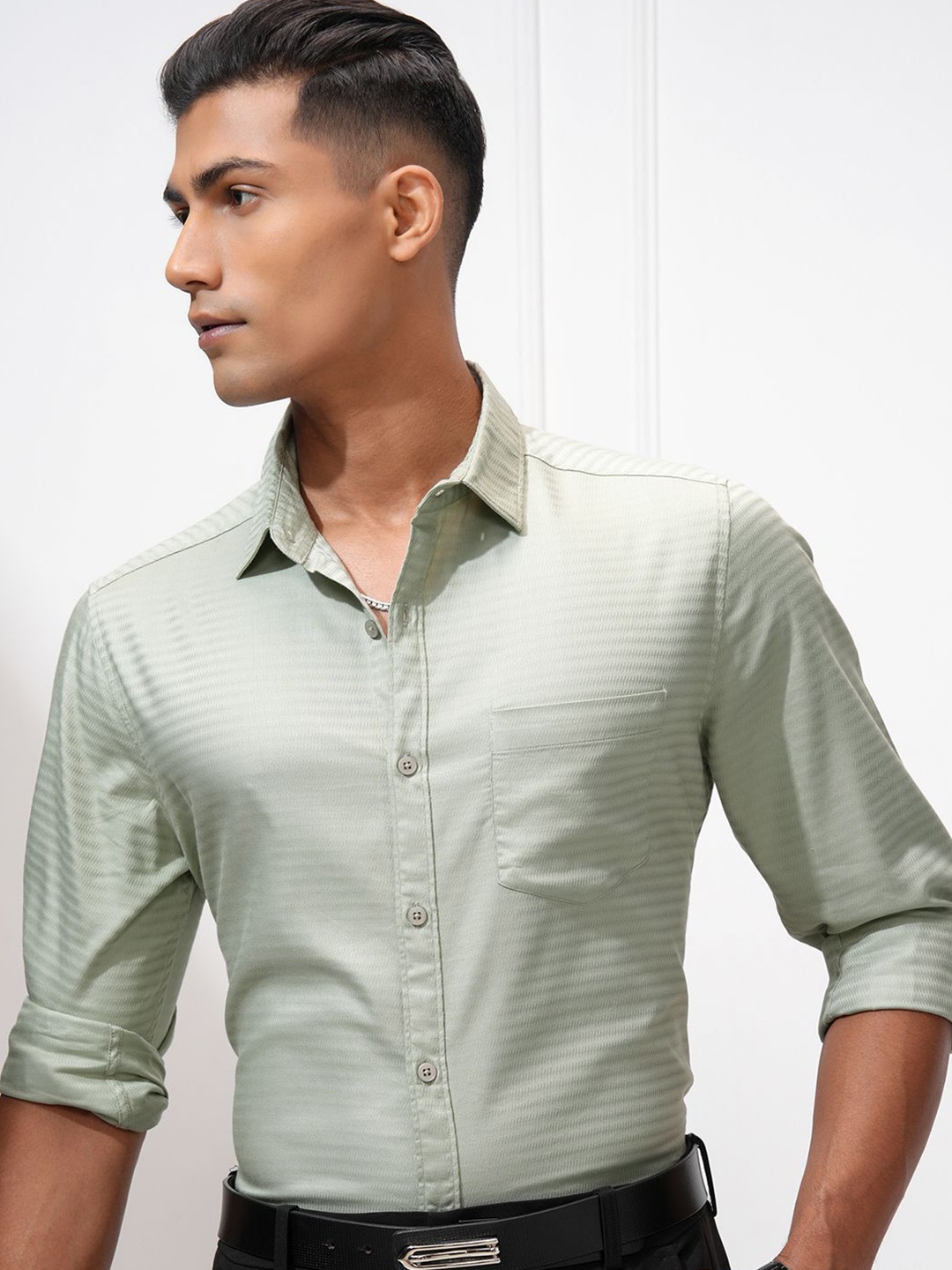 

HIGHLANDER Men Opaque Casual Shirt, Green