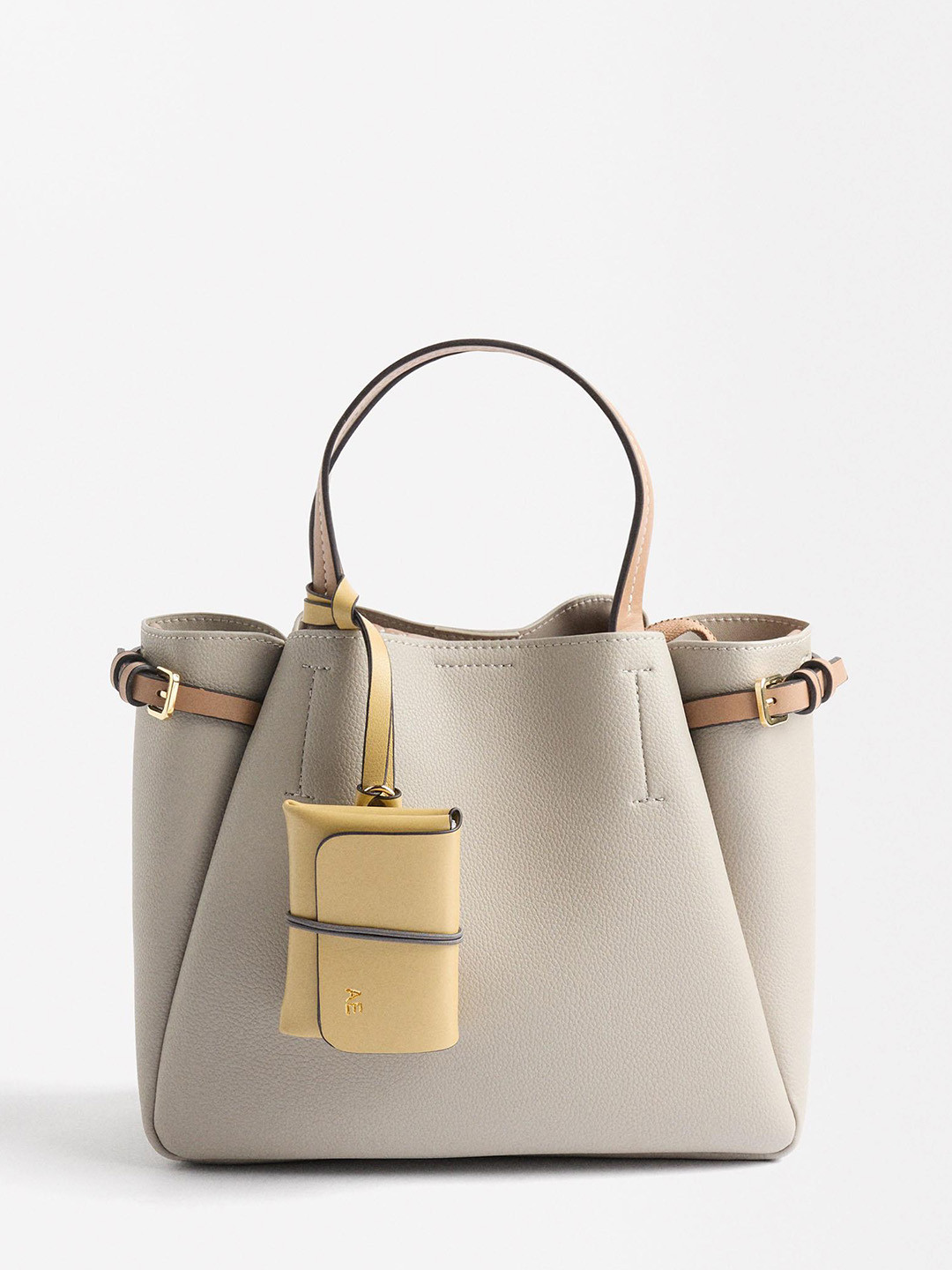 

PARFOIS Structured Shoulder Bag With Pouch, Off white