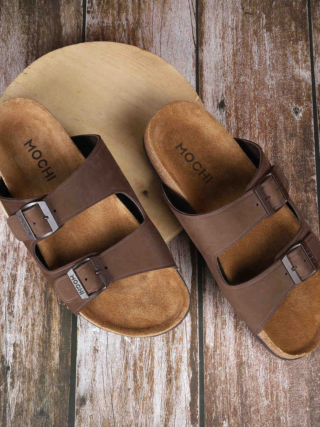 

Mochi Men Leather Comfort Sandals, Brown