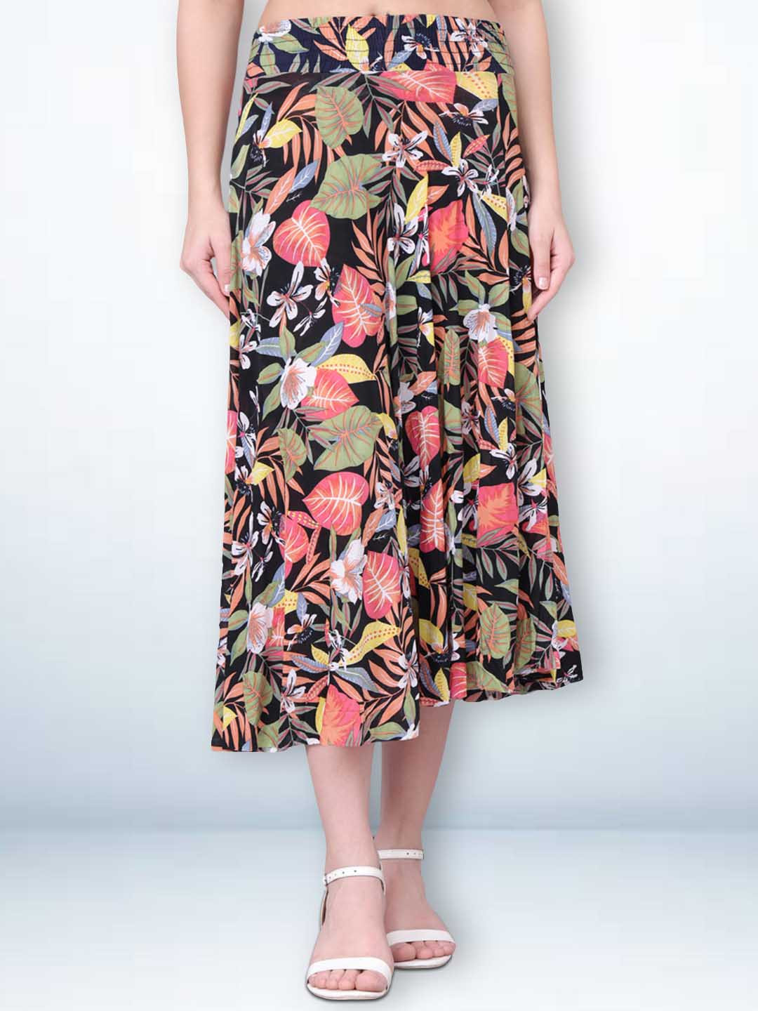 

Jinfo Floral Printed Skirt With Inner Short, Multi