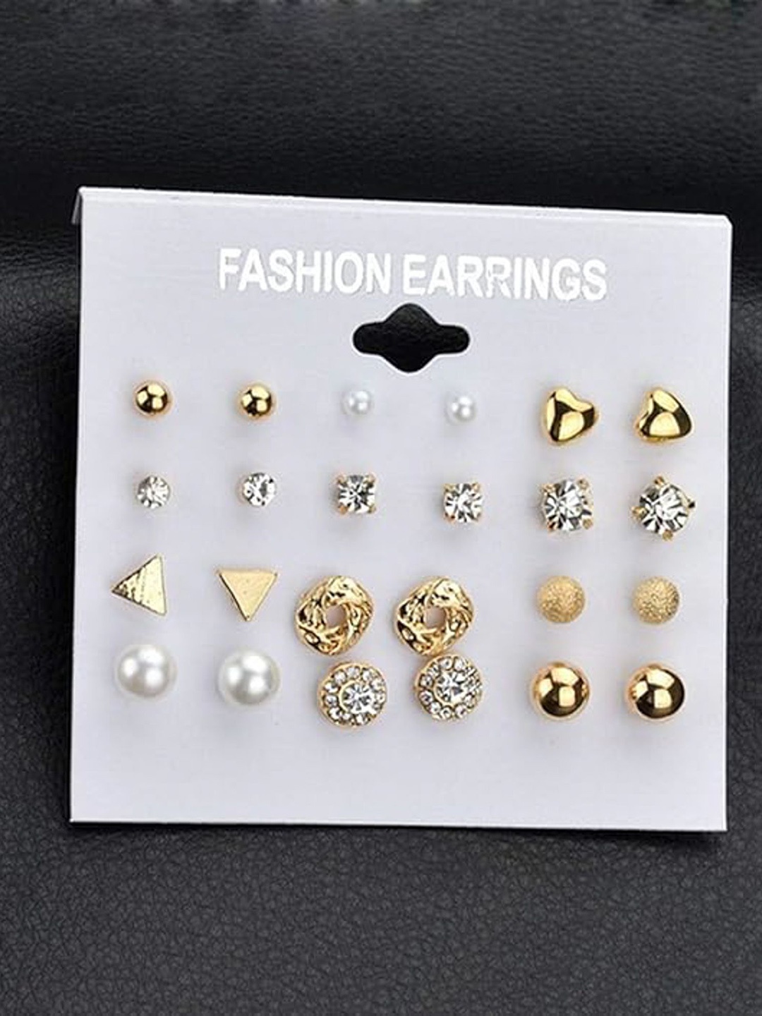 

PolluxCraft Contemporary Studs Earrings, Gold