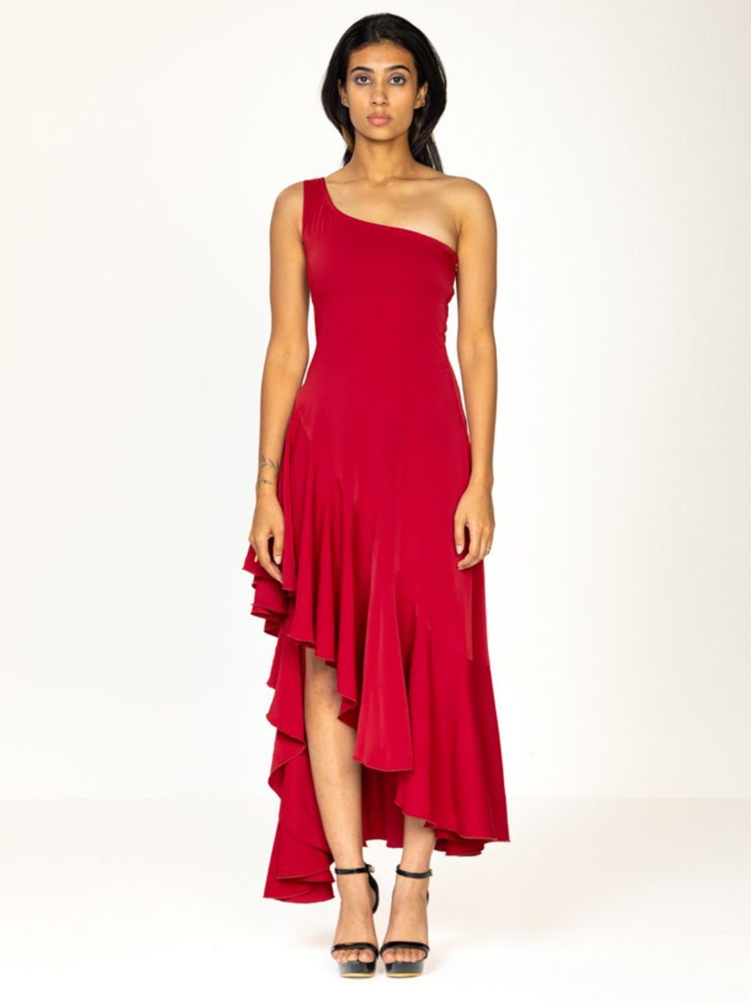 

Past Modern Crepe Maxi Dress, Red