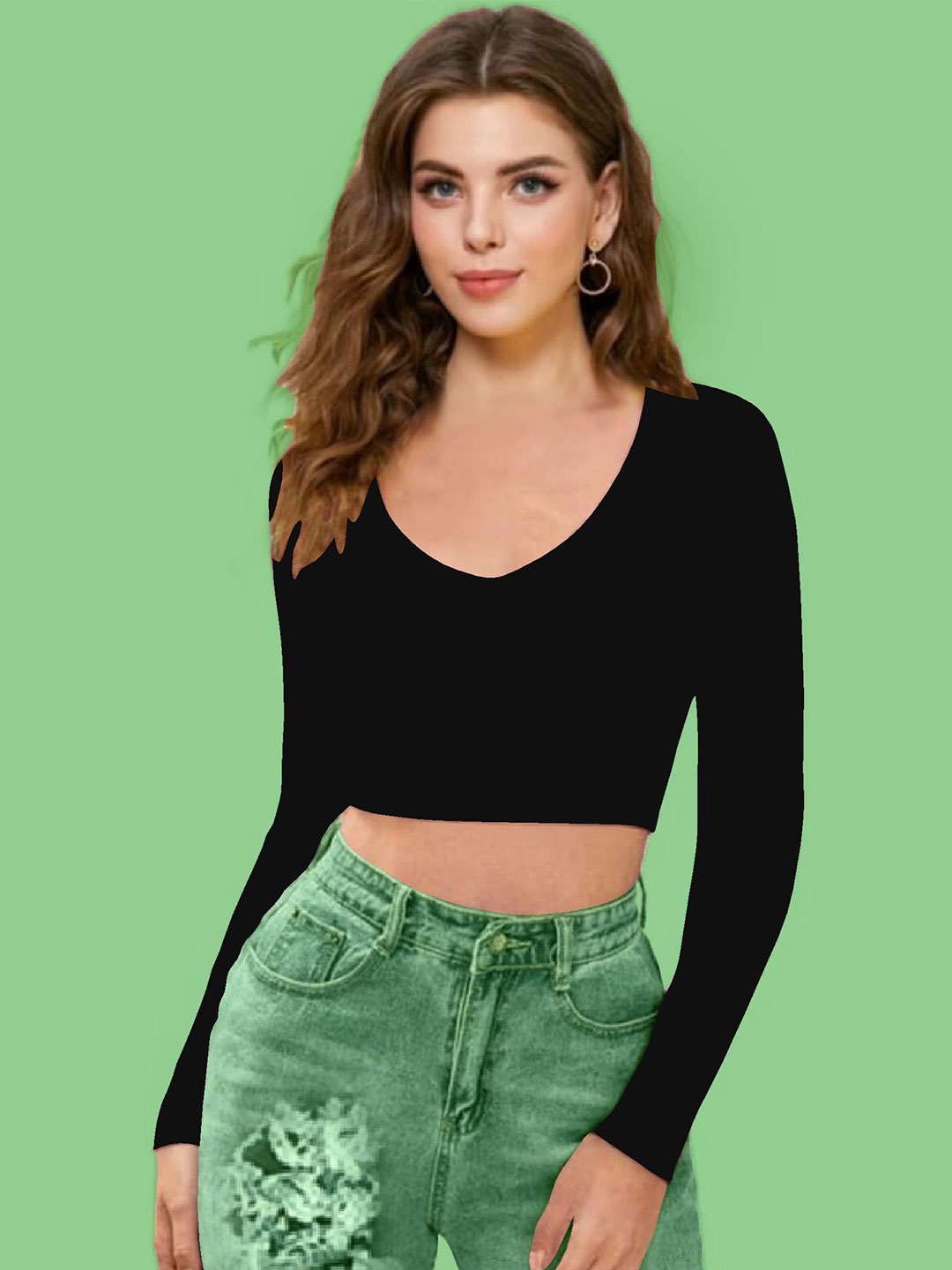 

Dream Beauty Fashion Women Fitted Crop Top, Black