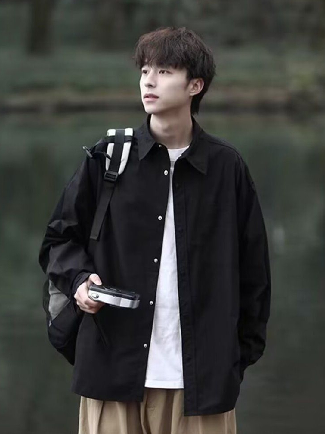 

StyleCast Men Opaque Casual Shirt, Black