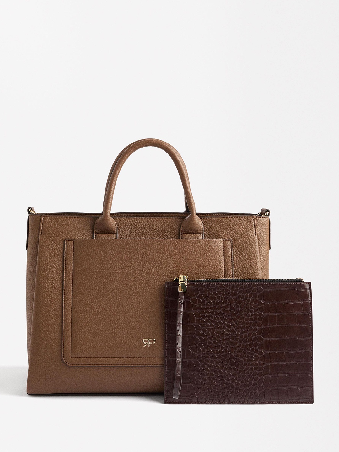 

PARFOIS Structured Handheld Laptop Bag, Brown