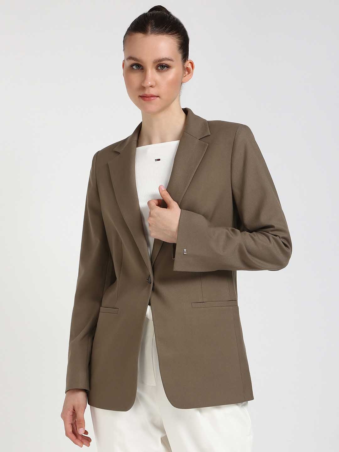 

Tommy Hilfiger Single Breasted Blazer, Brown