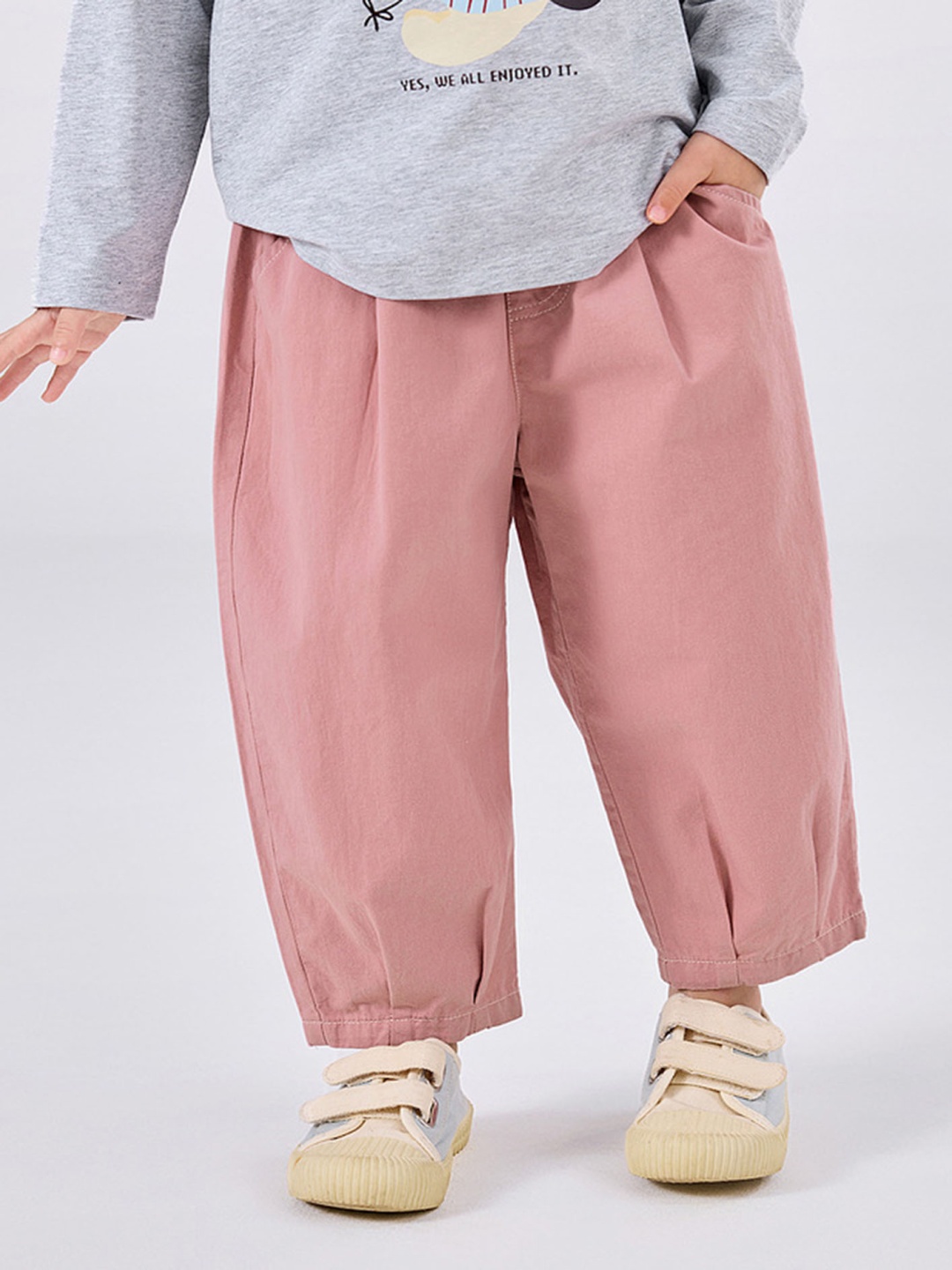 

LULU & SKY Girls High-Rise Trousers, Pink