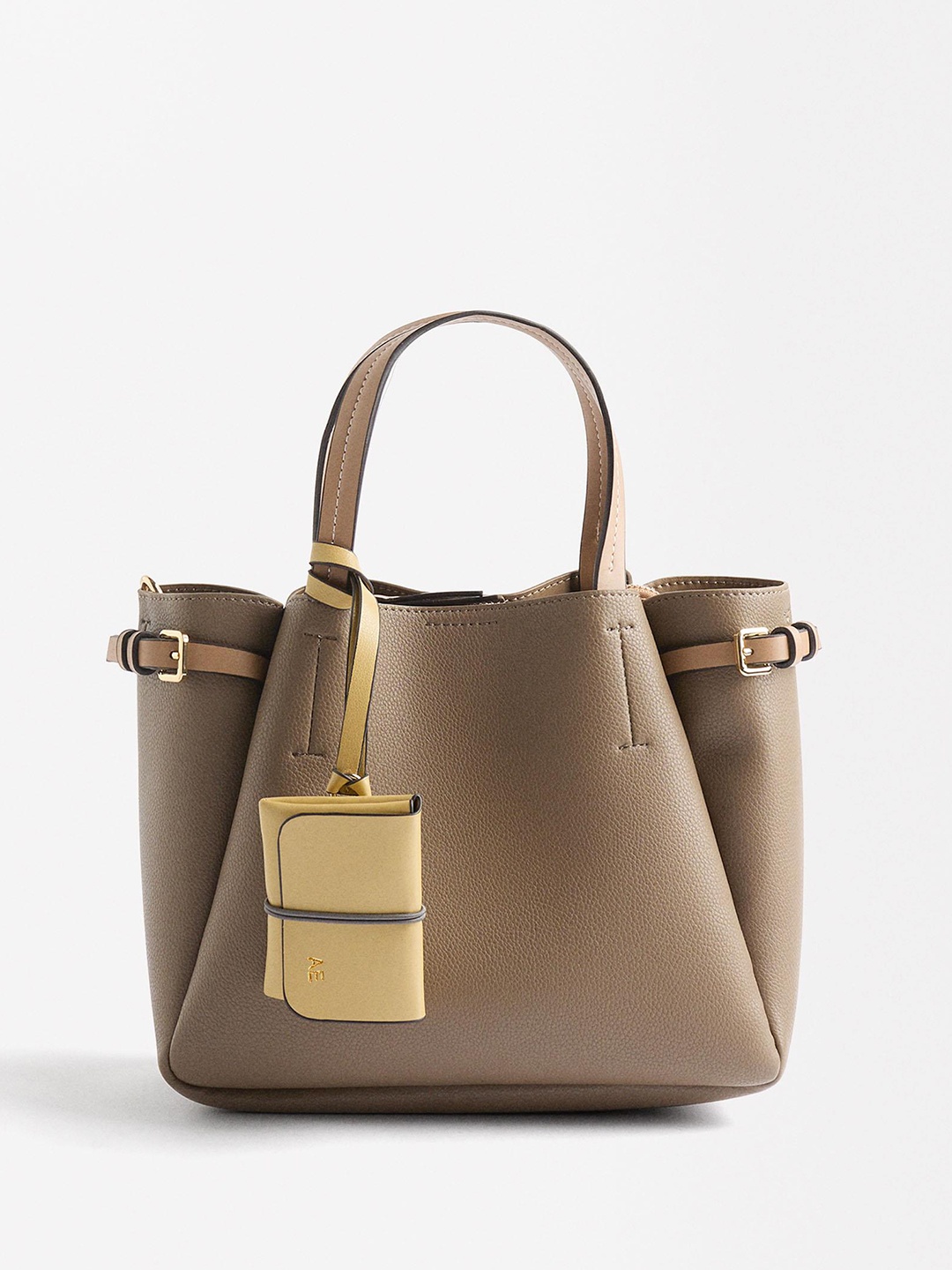 

PARFOIS Structured Shoulder Bag With Pouch, Taupe
