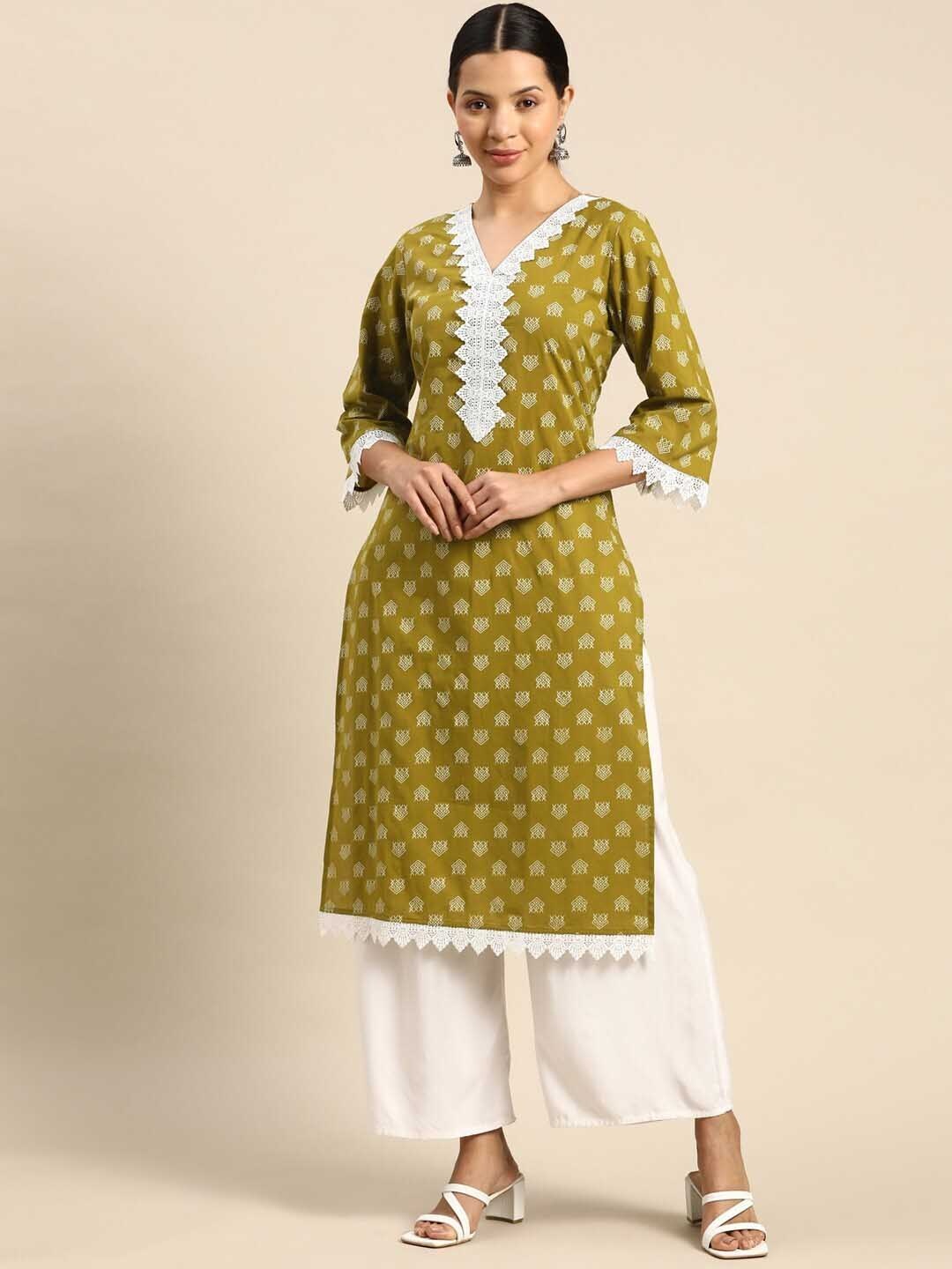 

BKApparels Women Kurta, Green