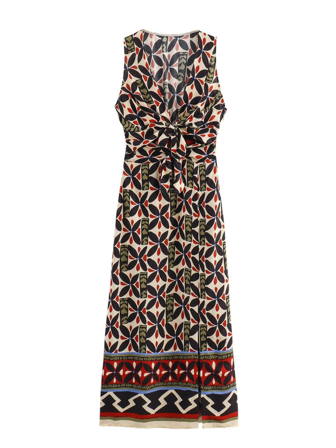 

LULU & SKY Print Sheath Midi Dress, Brown