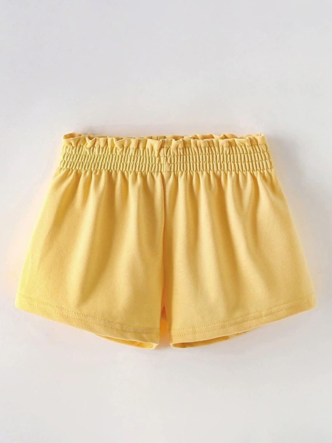 

LULU & SKY Boys Loose Fit High-Rise Shorts, Yellow