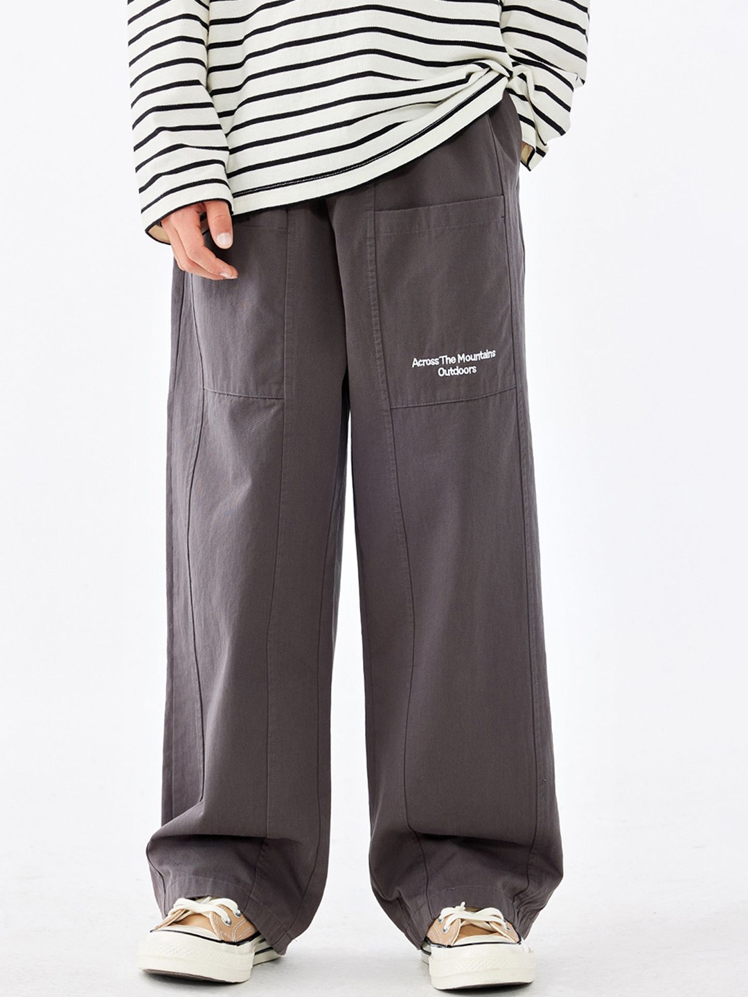 

LULU & SKY Kids Loose Fit Trousers, Grey