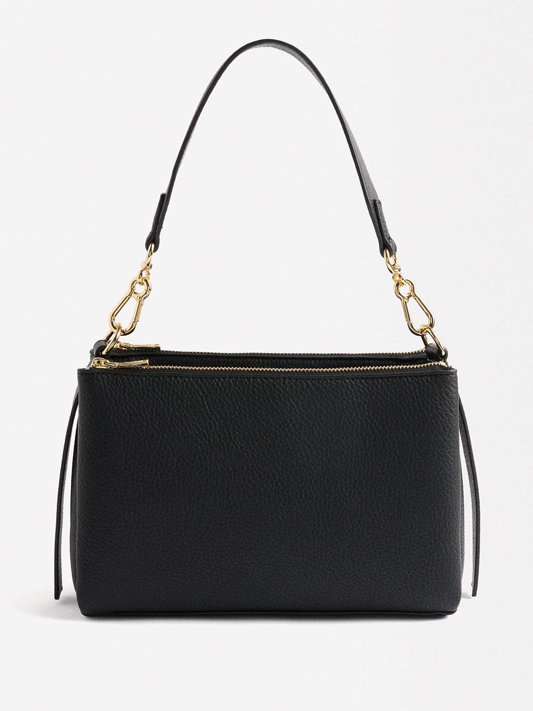 

PARFOIS Structured Baguette Bag, Black