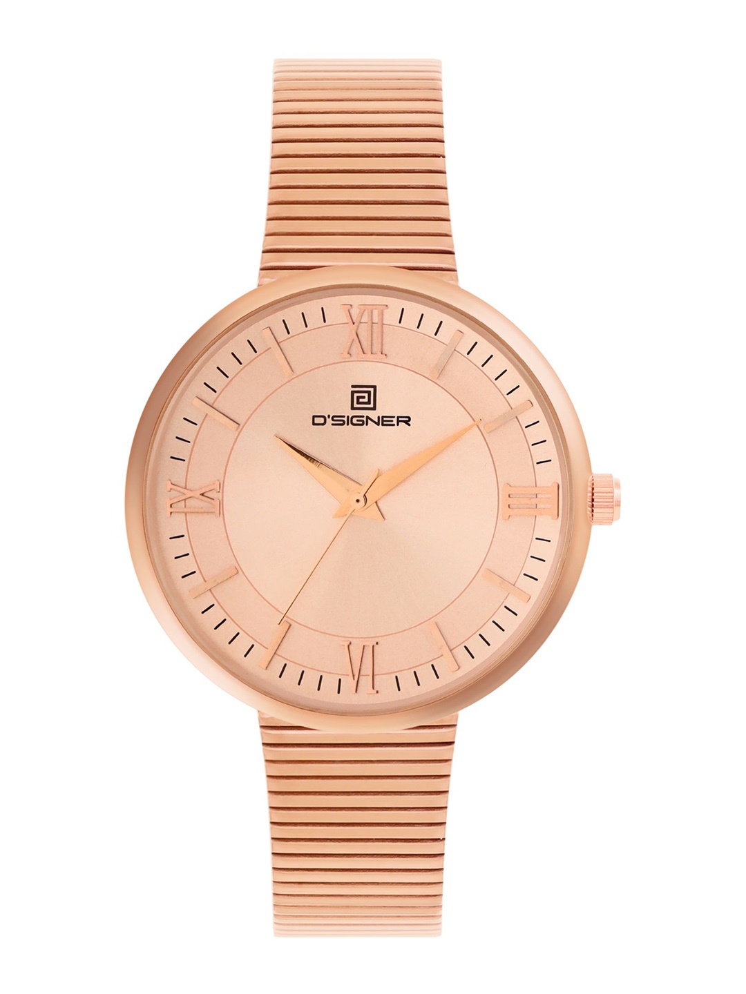 

D'SIGNER Women Brass Patterned Dial & Stainless Steel Straps Analogue Watch 911RGM.11L, Rose