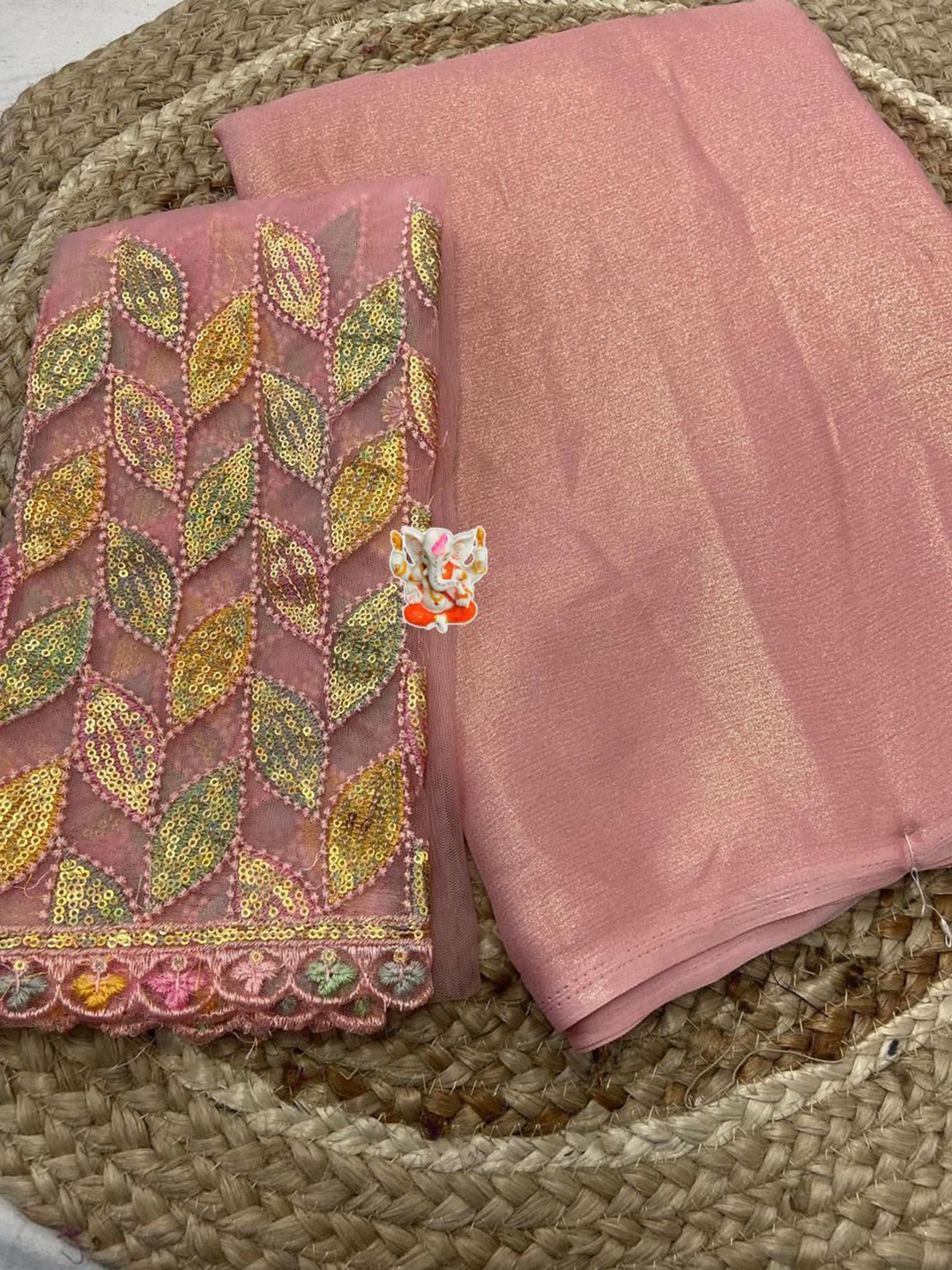PAYAL CREATION Pure Georgette Saree, Pink