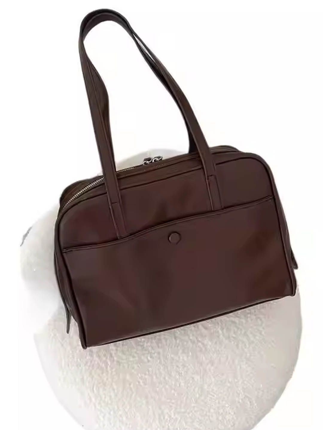 

StyleCast Half Moon Shoulder Bag with Cut Work, Brown