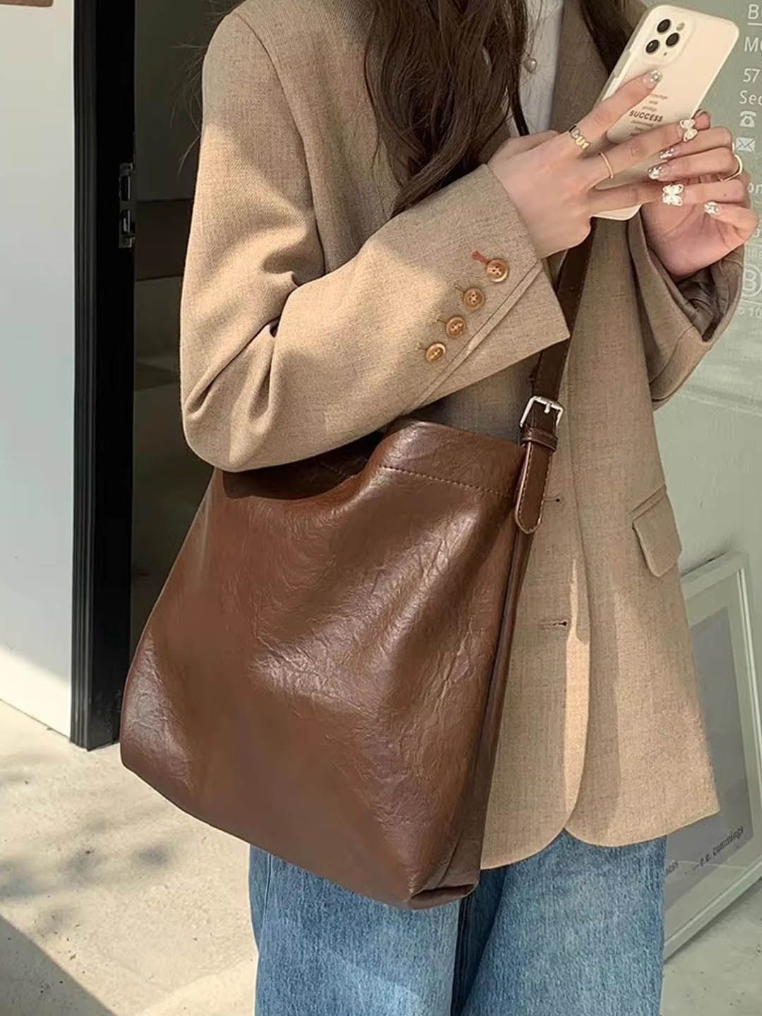 

StyleCast Structured Handheld Bag, Coffee brown
