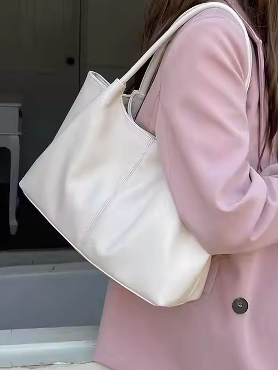 

StyleCast Colourblocked Shopper Hobo Bag, White