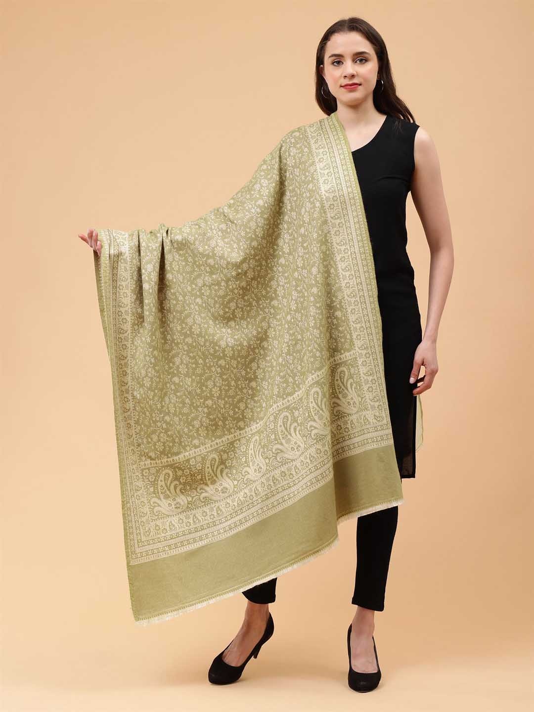 

Moda Chales Paisley Woven Design Shawl, Green