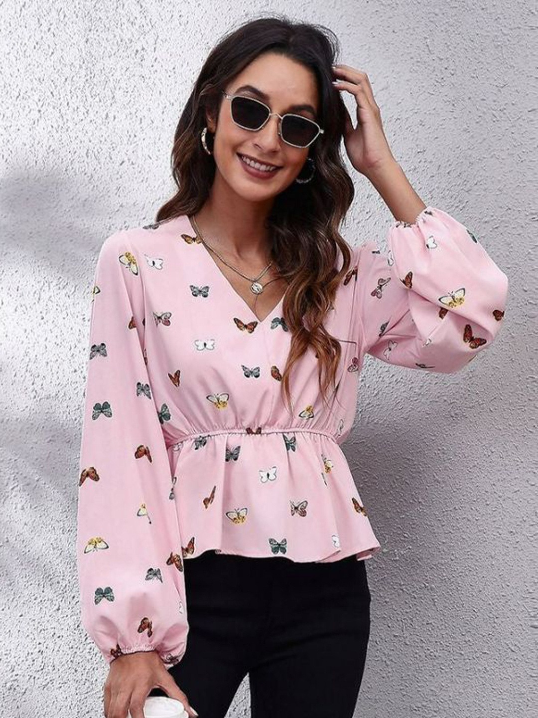 

Oh Rare Floral Print Top, Pink
