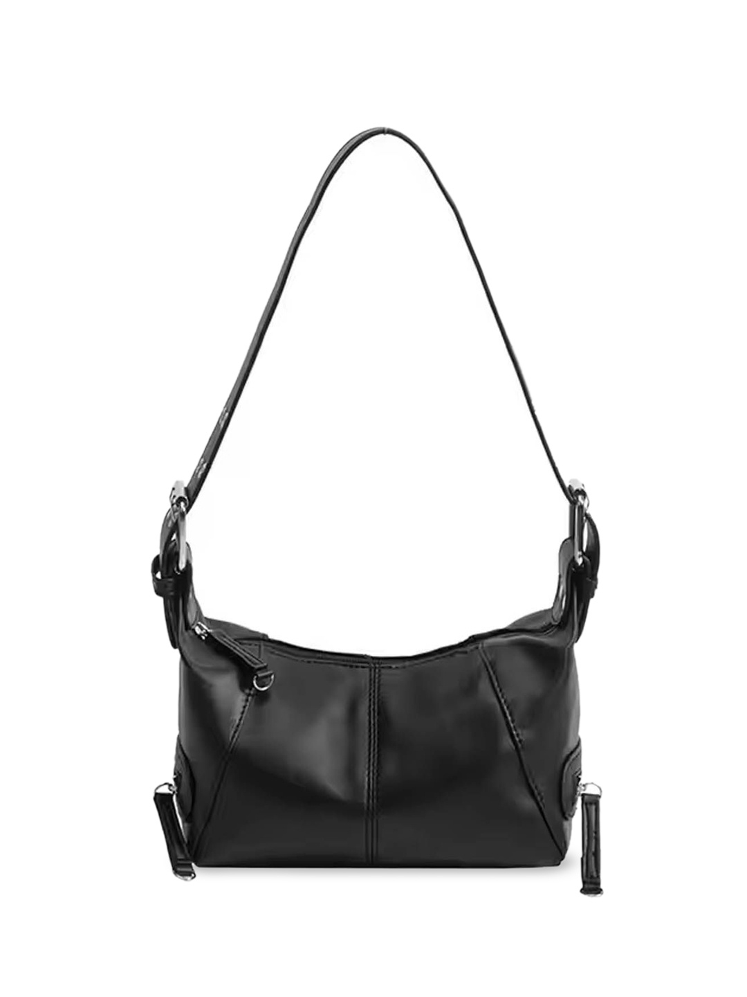 

StyleCast Structured Shoulder Bag with Tasselled, Black