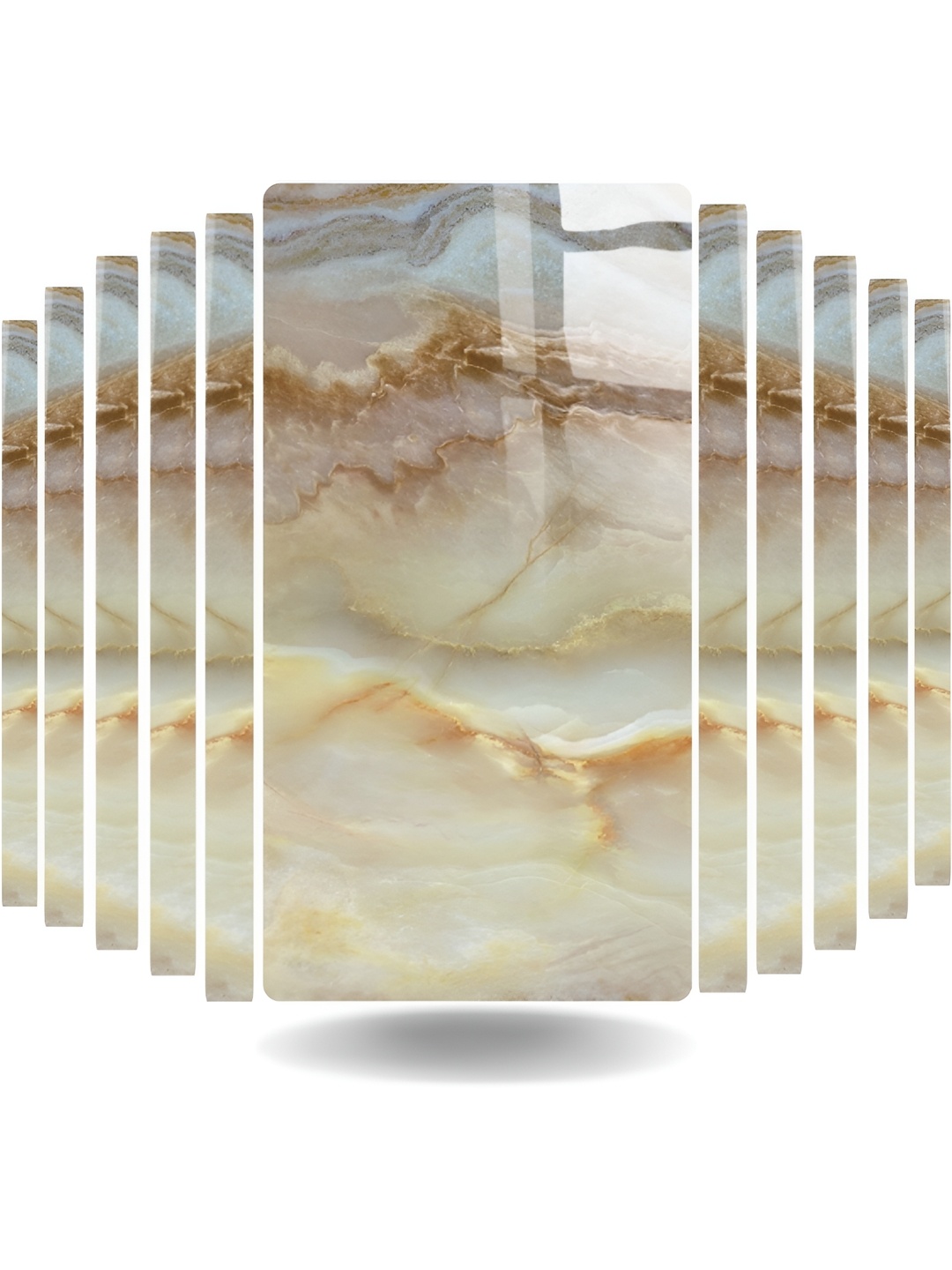 

ANNA CREATIONS 20-Pcs Beige & Brown Printed Waterproof Wallpaper