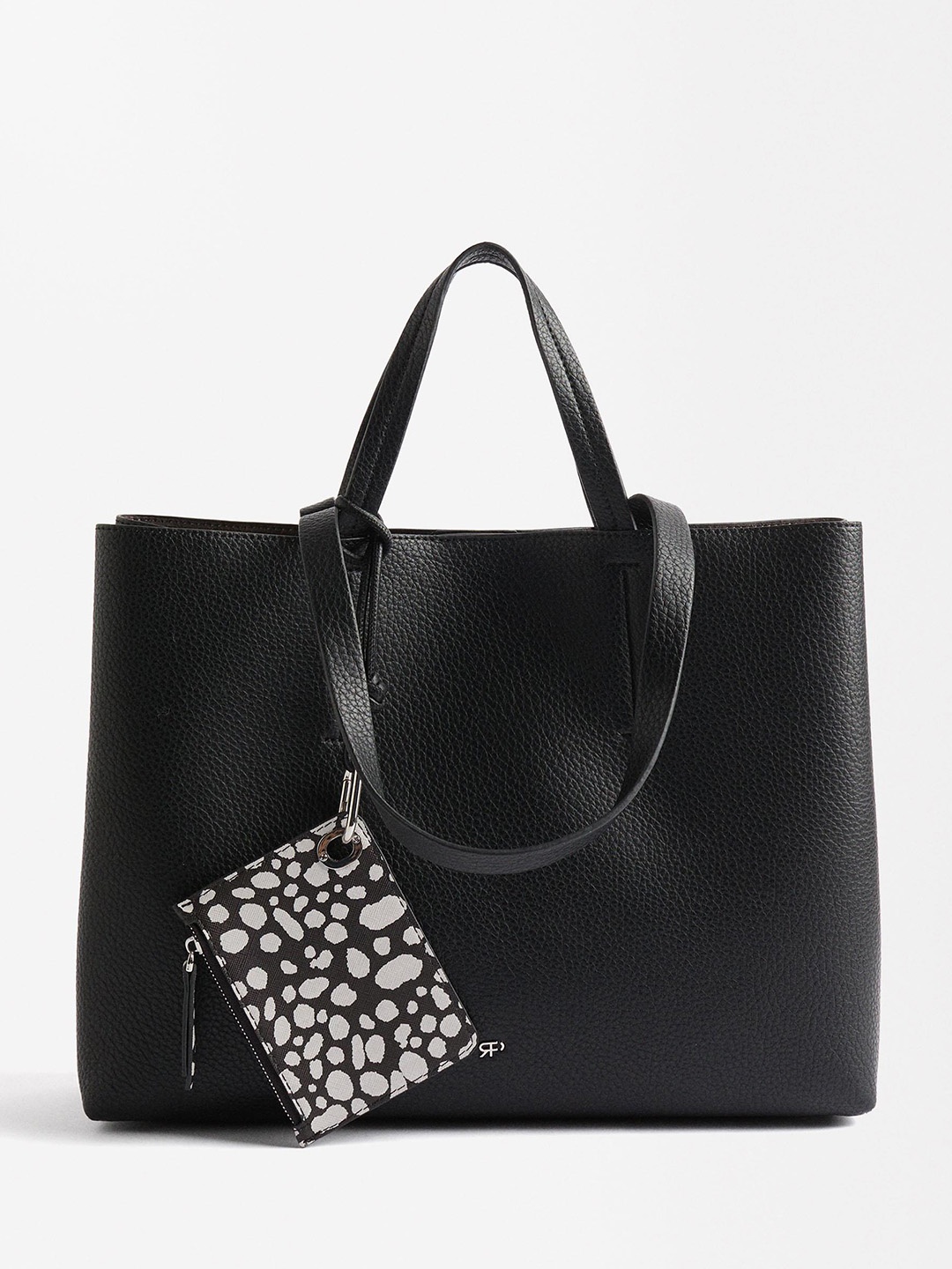 

PARFOIS Textured Structured Laptop Shoulder Bag - 16 Inches, Black