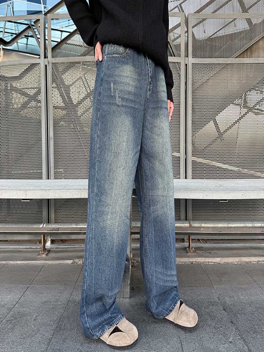 

StyleCast x Revolte Men Light Fade Jeans, Blue