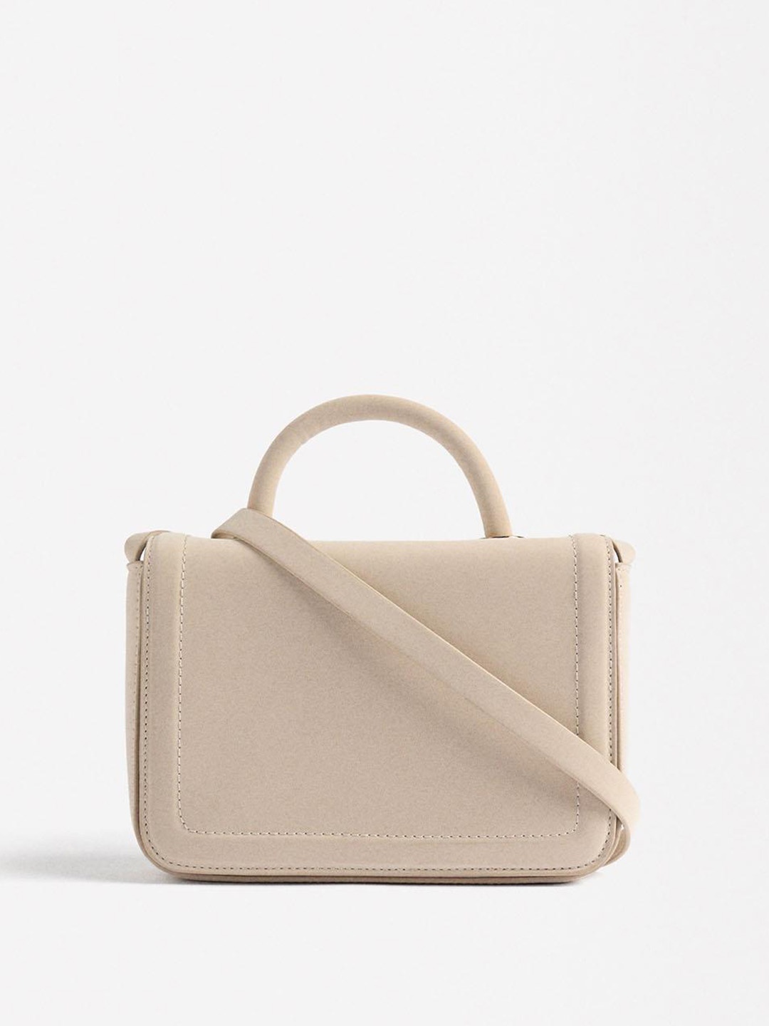 

PARFOIS Structured Satchel Bag, Off white