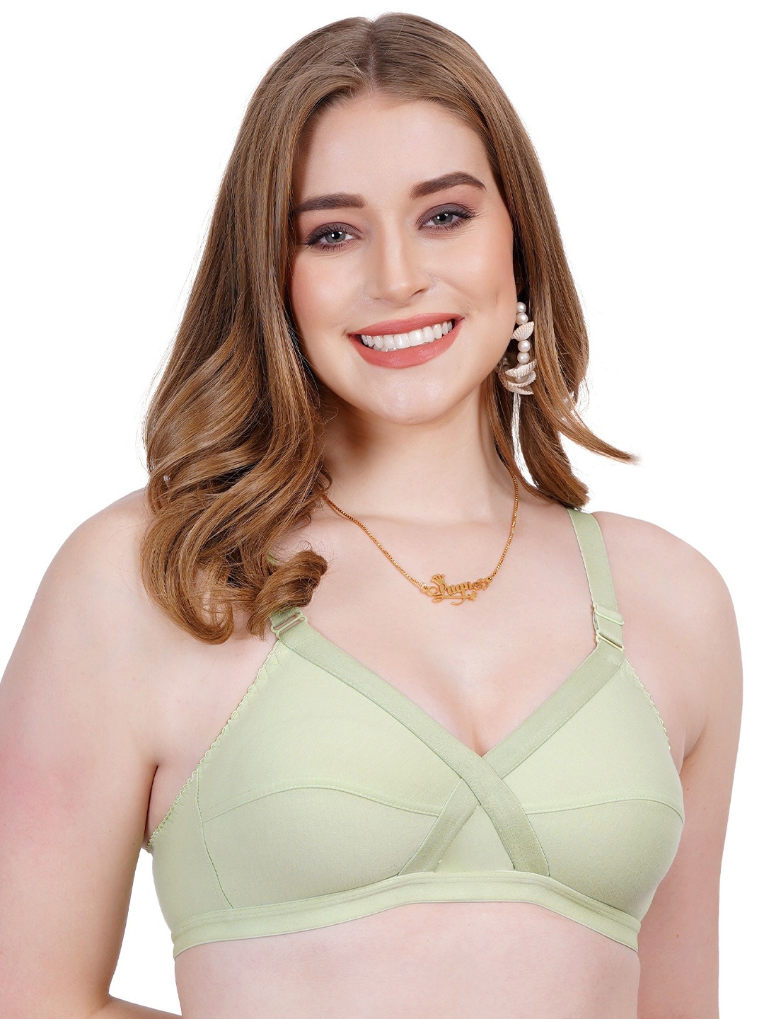 

Liigne Women Non-Wired Full Coverage Bra, Green