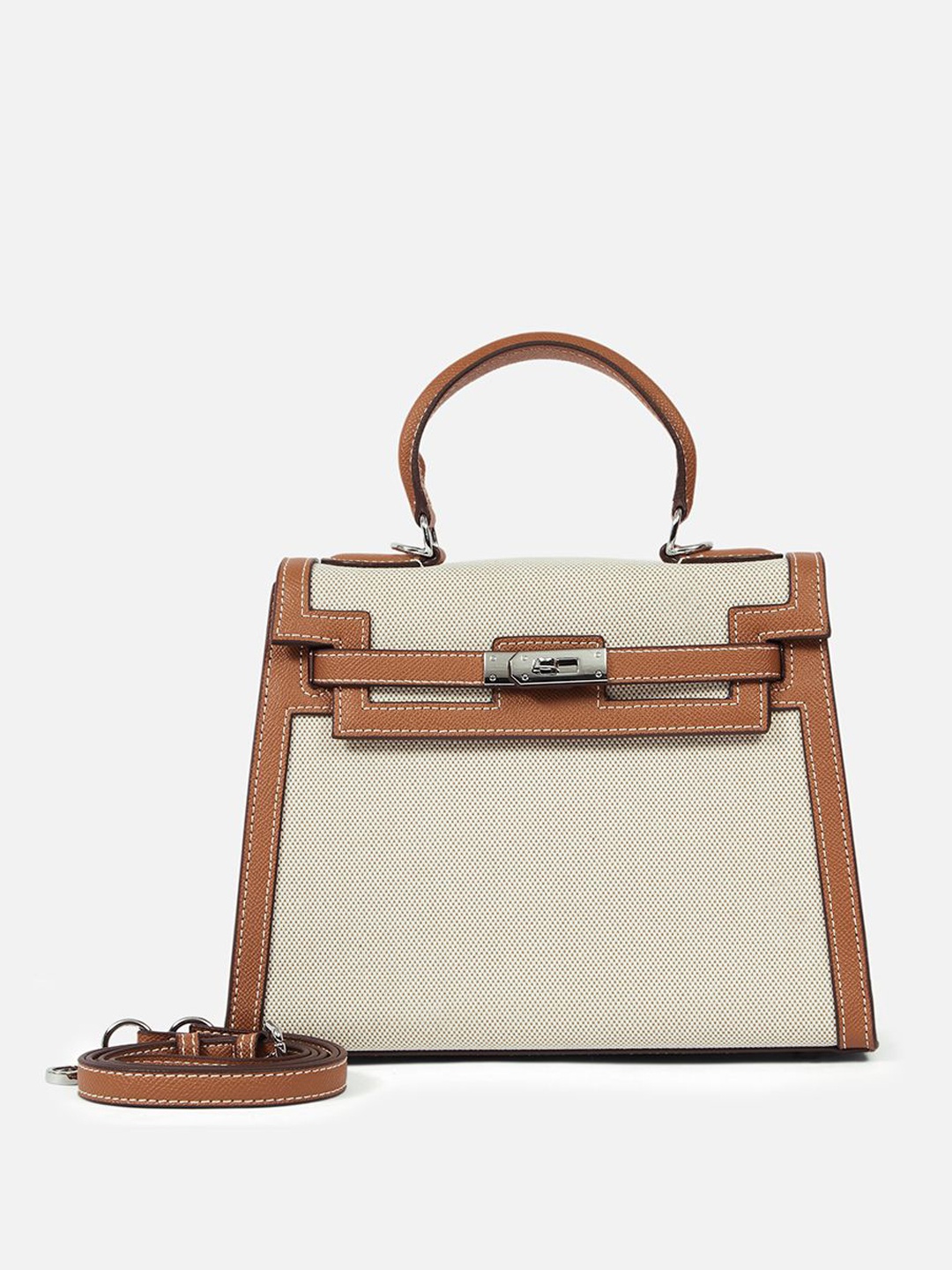 

CARRY CITY Structured Satchel, Tan