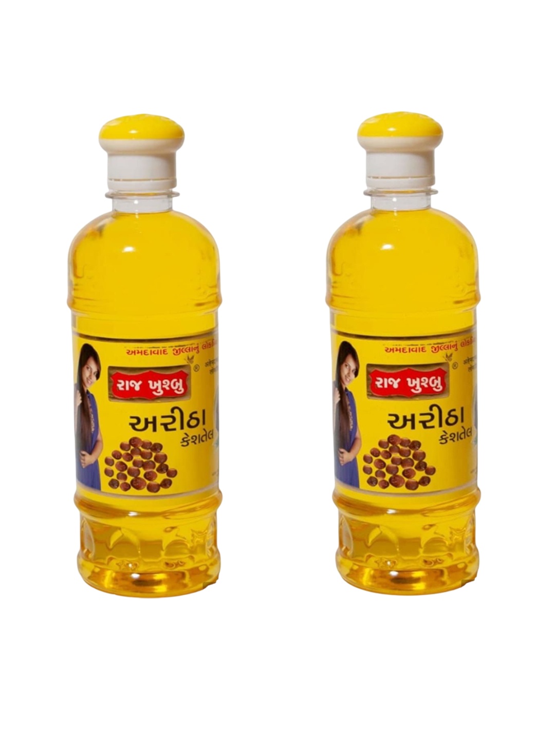 

RAJ KHUSHBU Set Of 2 Aritha Hair Oil- 250 ml Each, Yellow