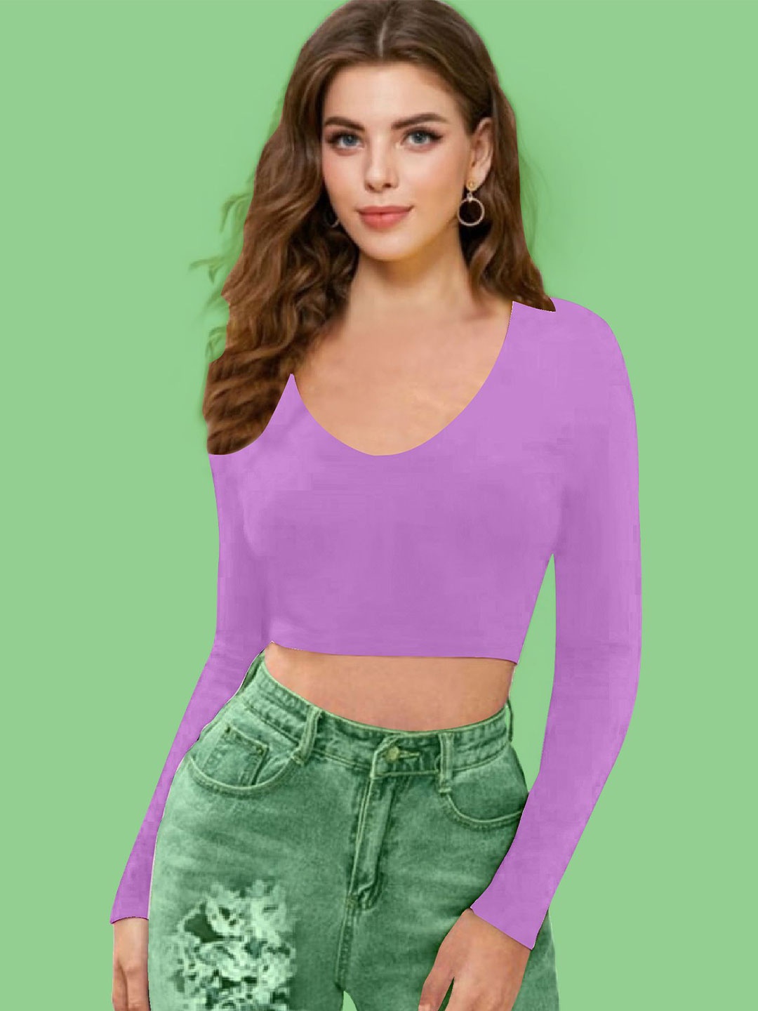

Dream Beauty Fashion Solid Fitted Crop Top, Lavender