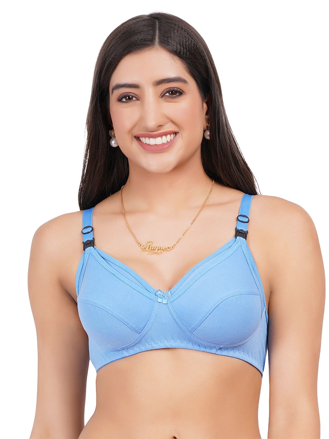 

Liigne Full Coverage Bra, Blue