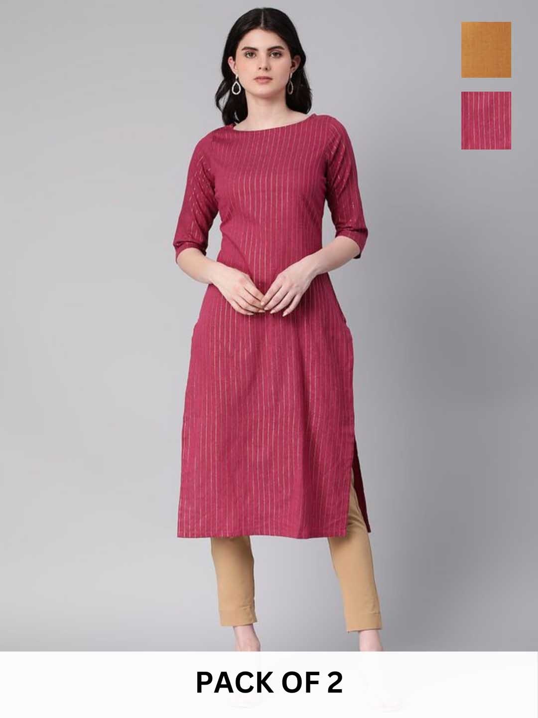 

KALINI Women Kurta, Maroon