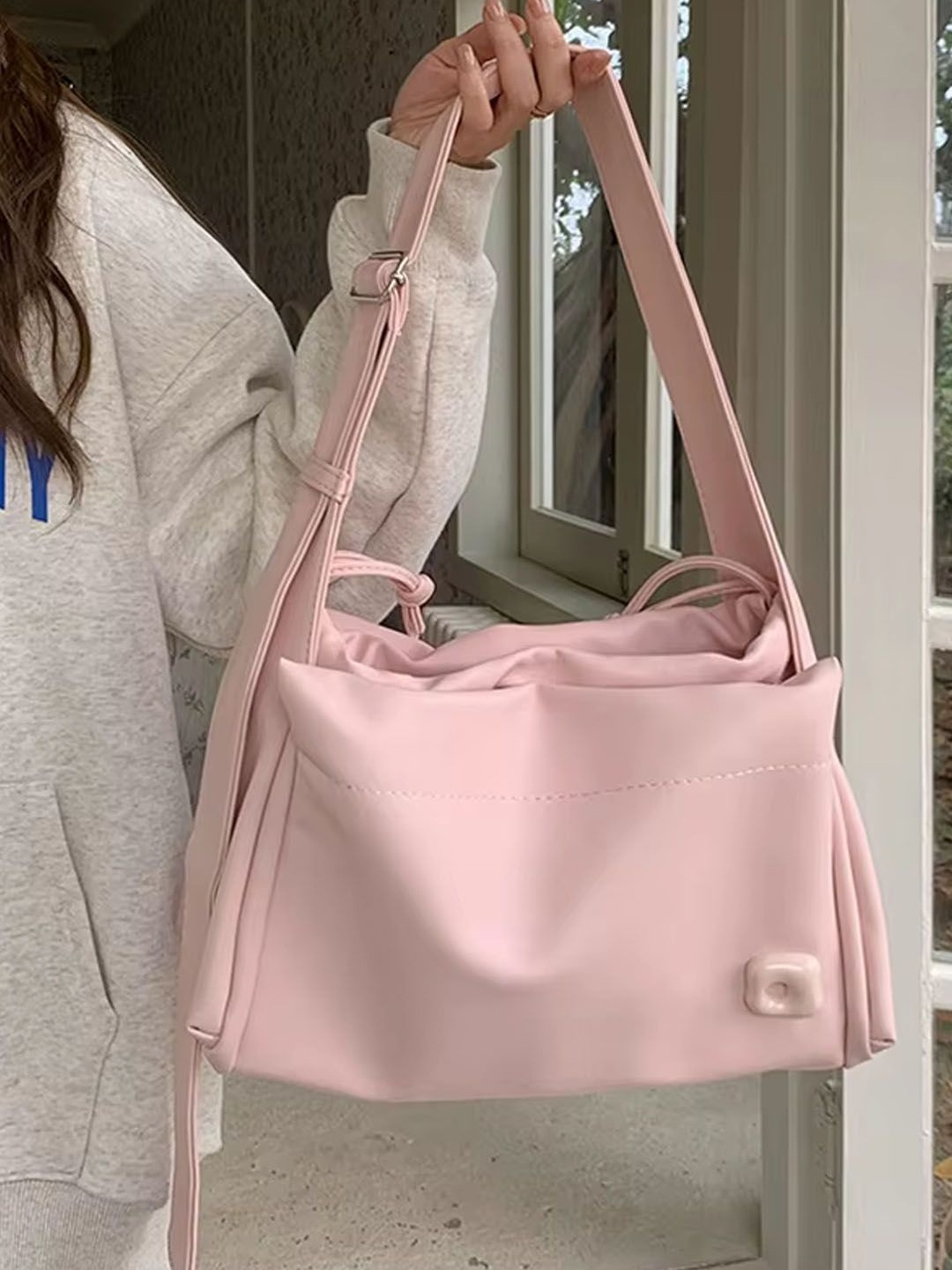 

StyleCast Bucket Shoulder Bag with Tasselled, Pink