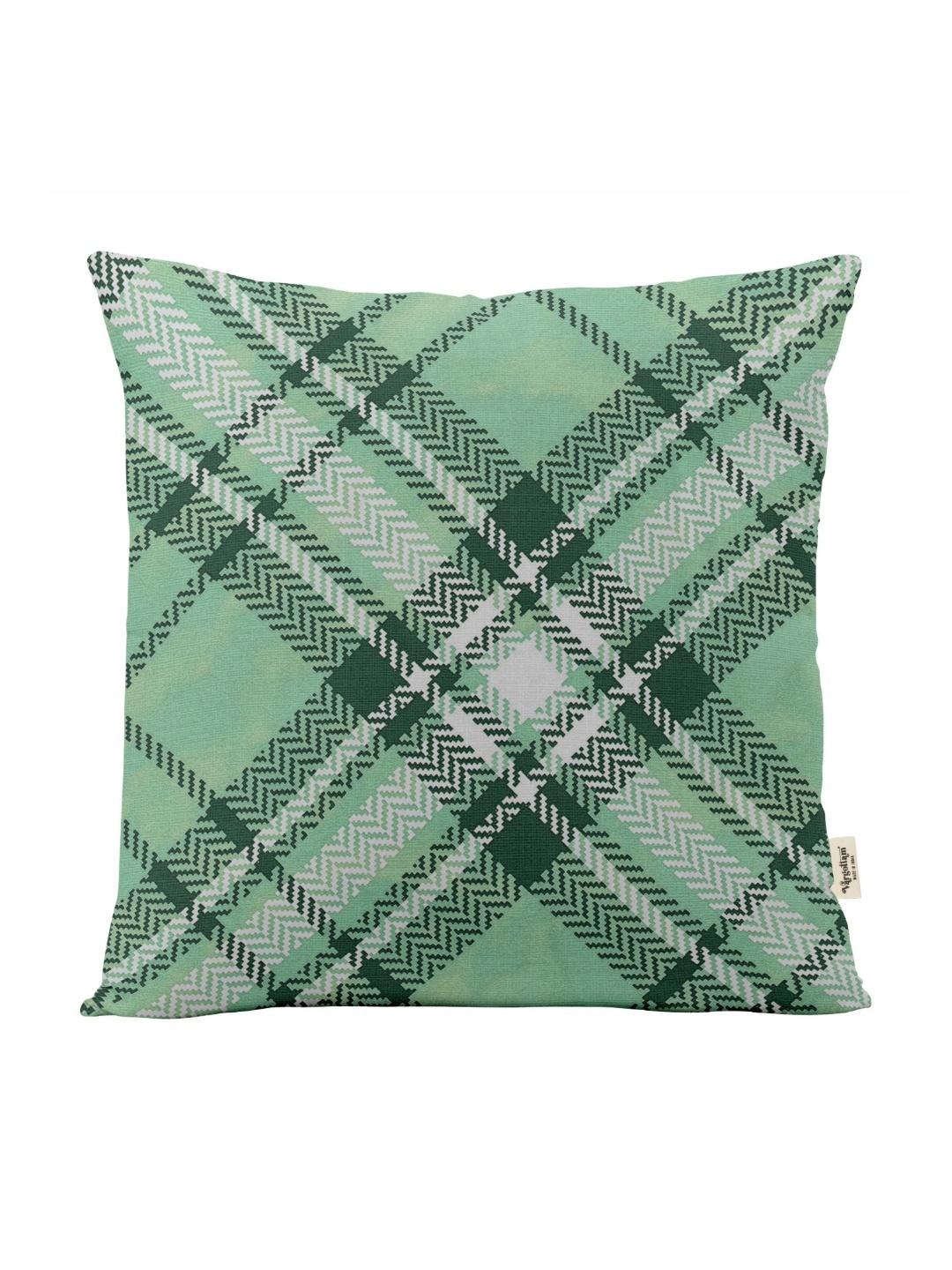 

Vargottam Green Set of 5 Checked Square Cushion Covers