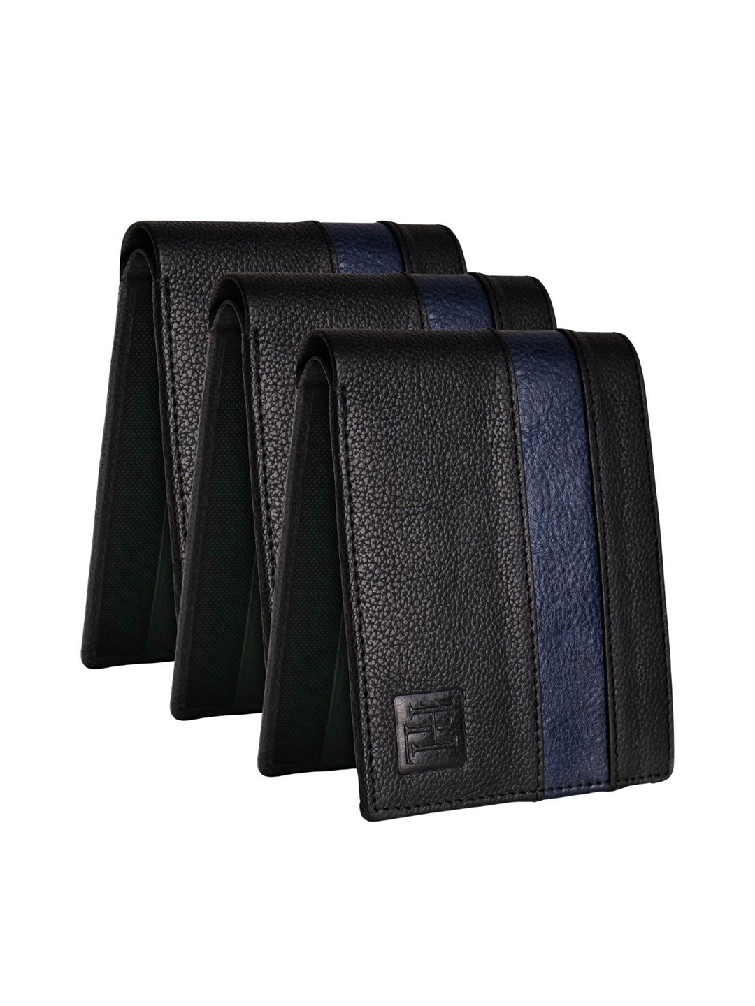 

Hayes London Men Wallets Pack of 3 Genuine Leather with RFID Blocking Combo, Blue