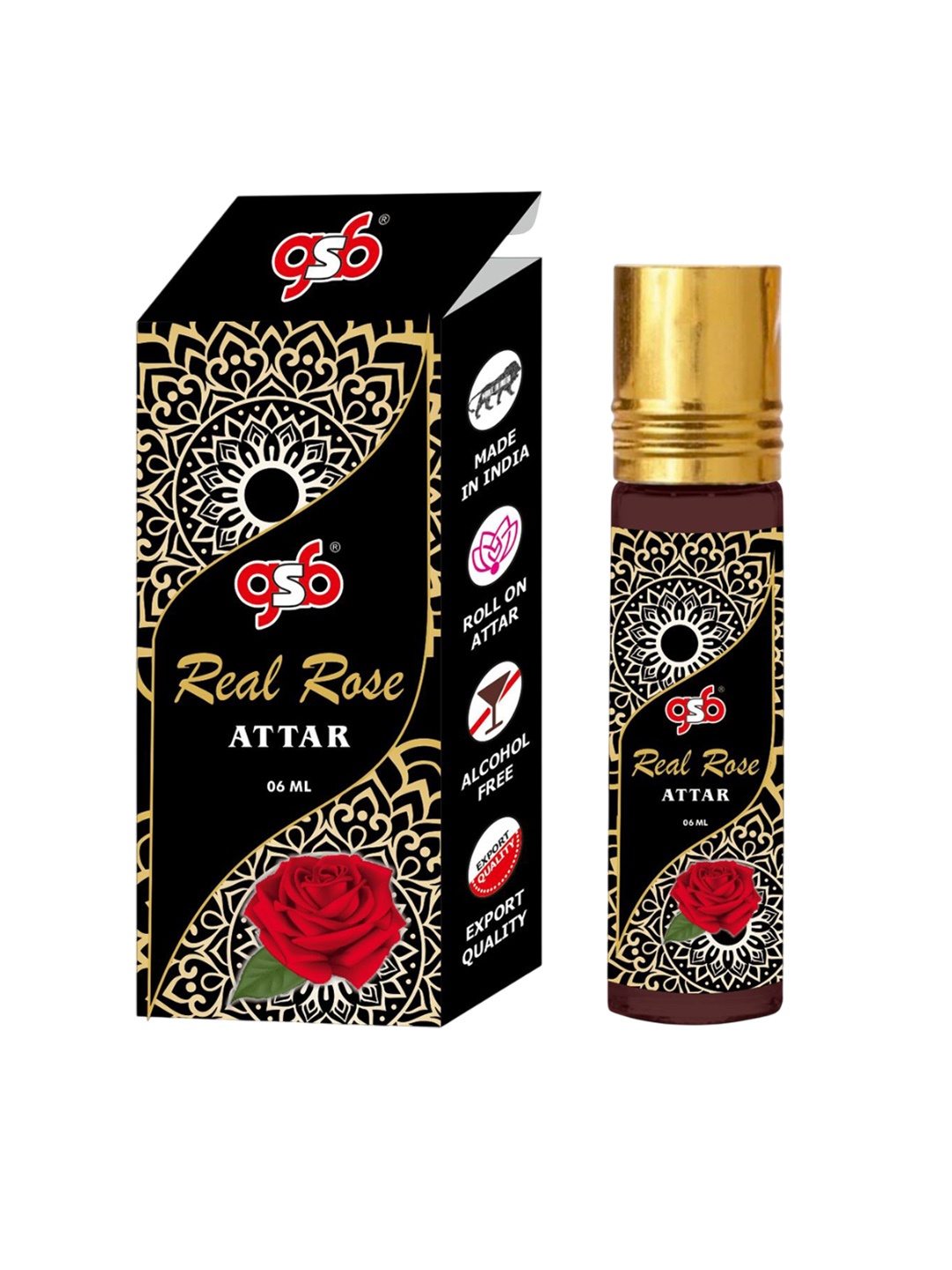 

GSB Real Rose Long Lasting Alcohol Free Attar - 6 ml, Beige