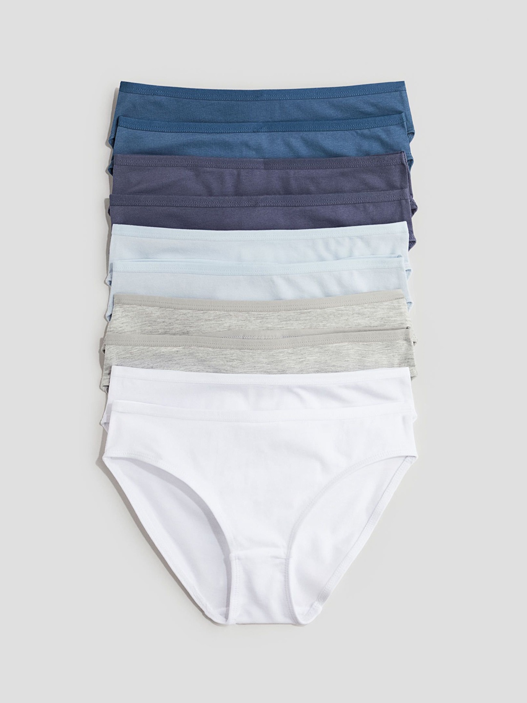 

H&M Girls 10-Pack Cotton Briefs, Blue