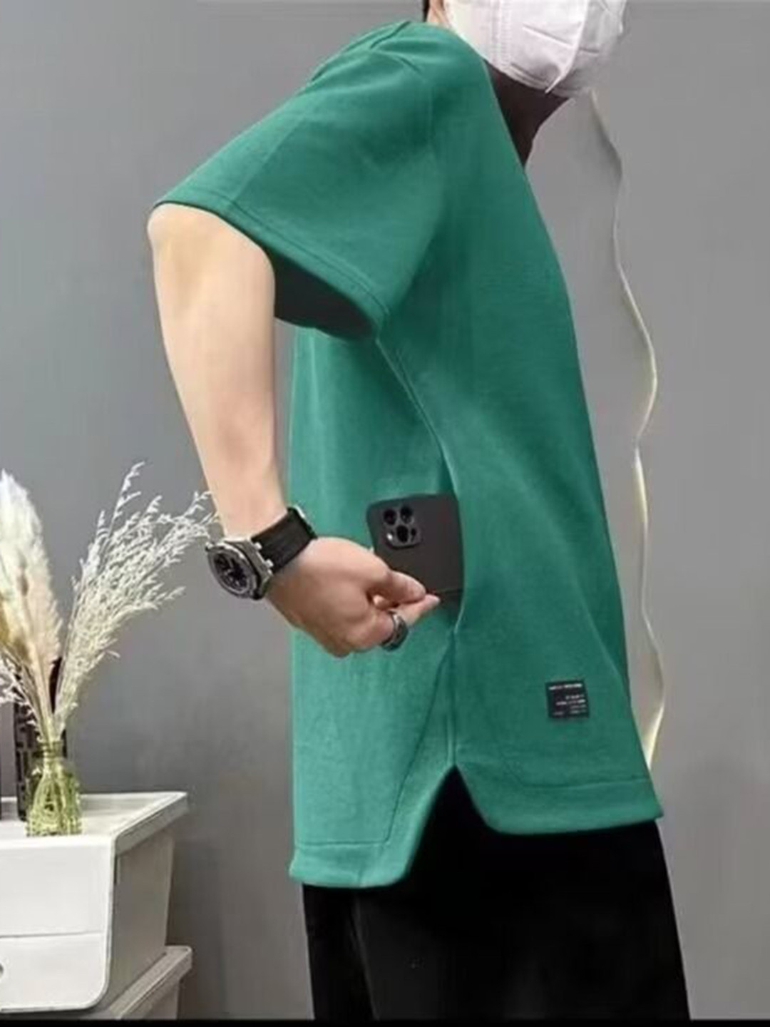 

StyleCast Men Solid Round Neck T-shirt, Green