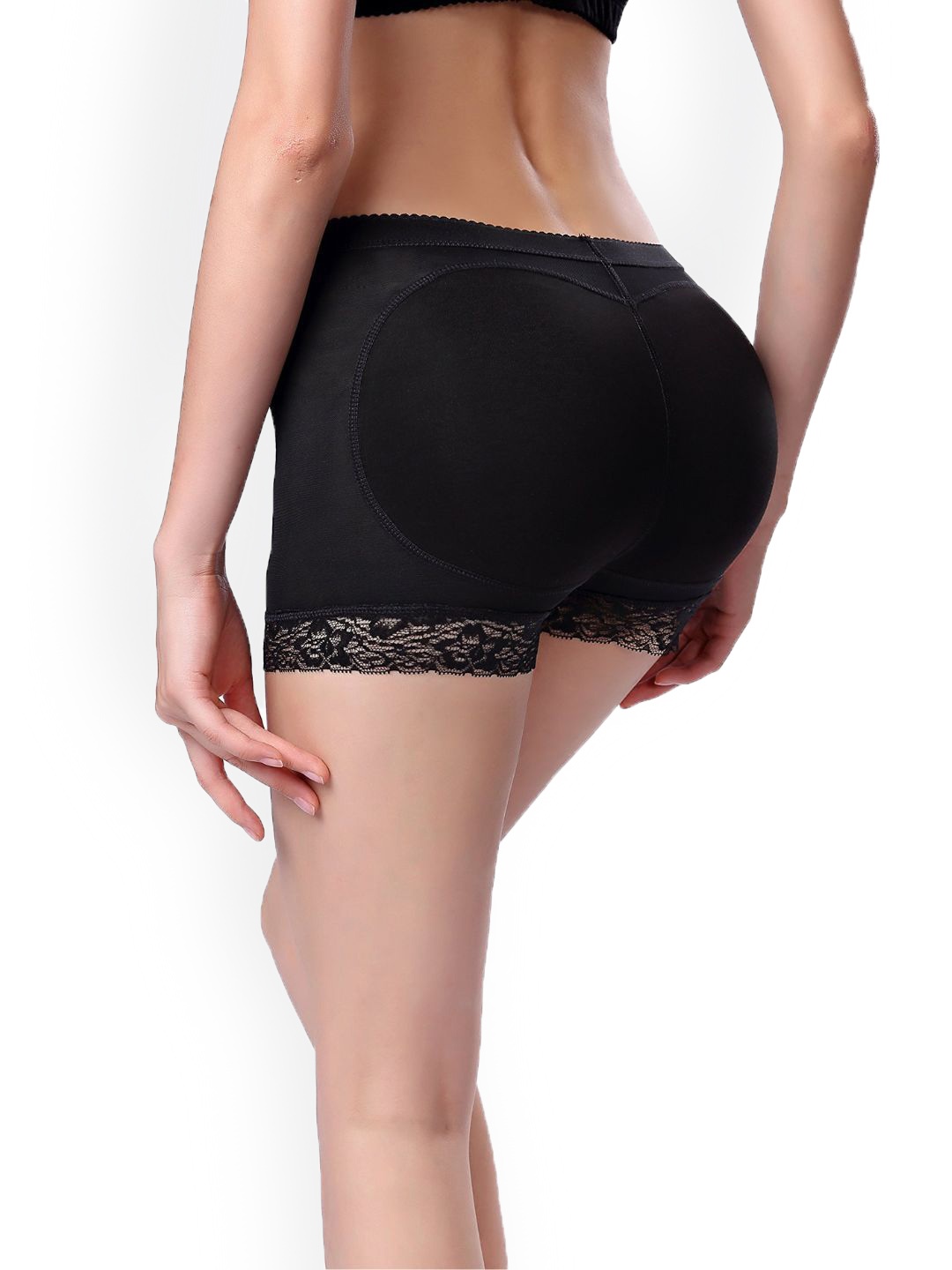 

CareDone Women High Rise Breathable Padded Butt Enhancing Lifter Panty, Black