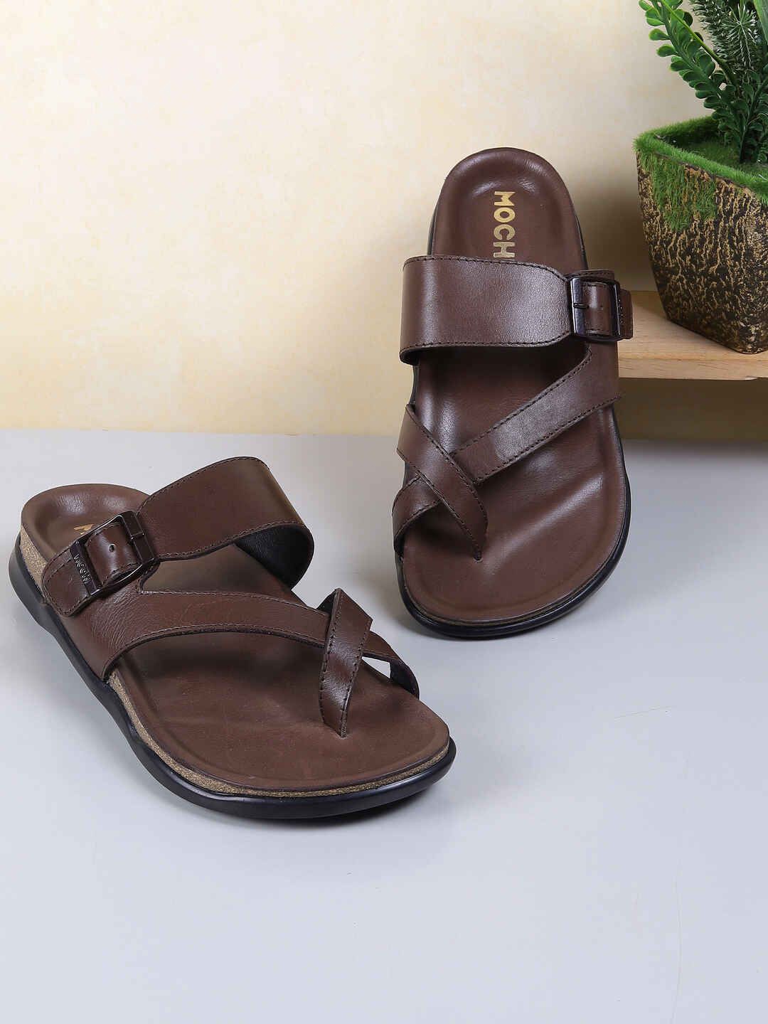 

Mochi Men Leather Comfort Sandals, Brown