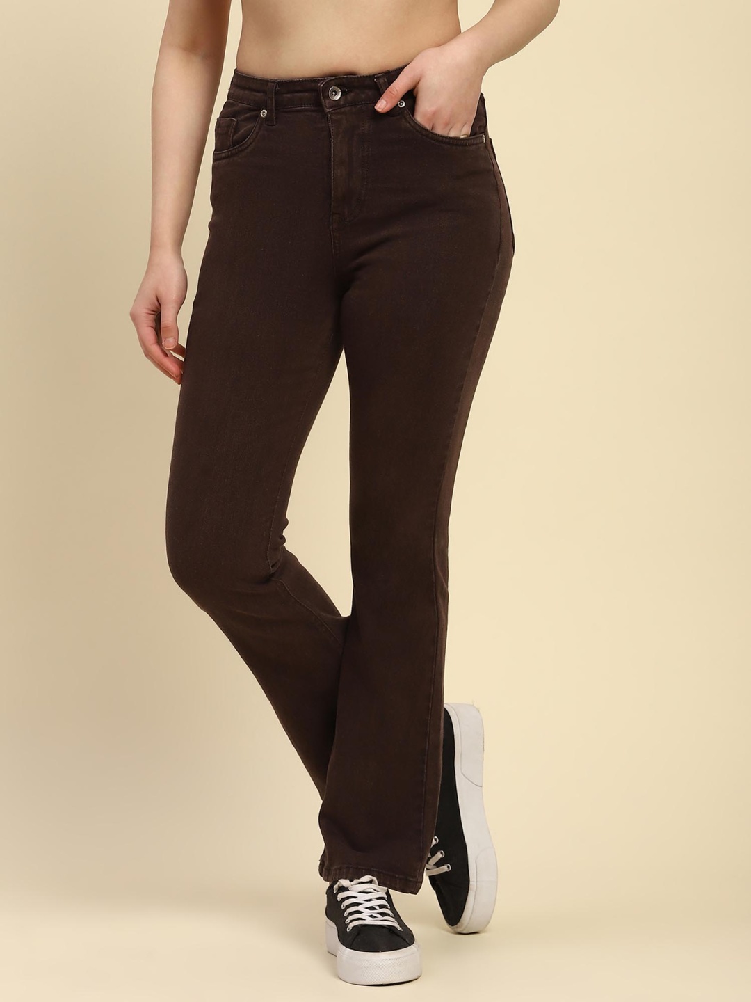 

Global Republic Women Smart High-Rise Light Fade Stretchable Jeans, Brown