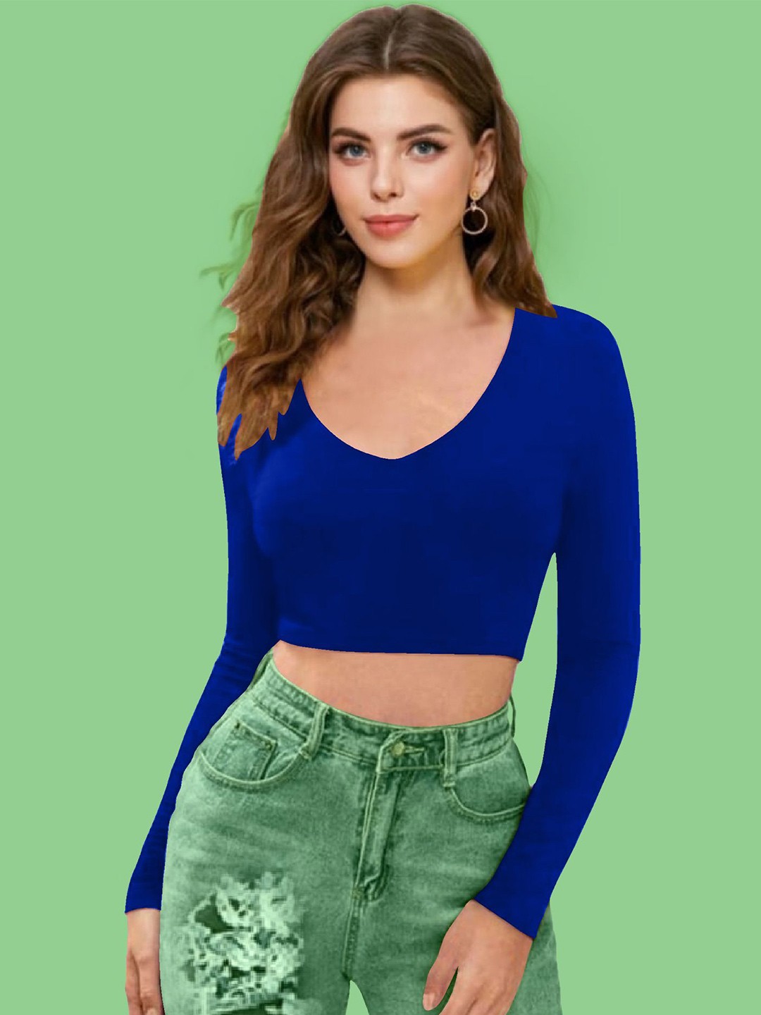

Dream Beauty Fashion Women Fitted Crop Top, Blue