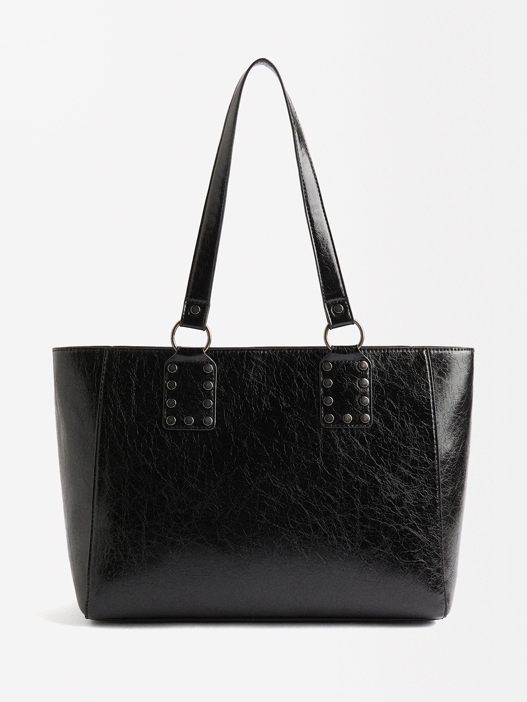 

PARFOIS Textured Structured Shoulder Bag, Black